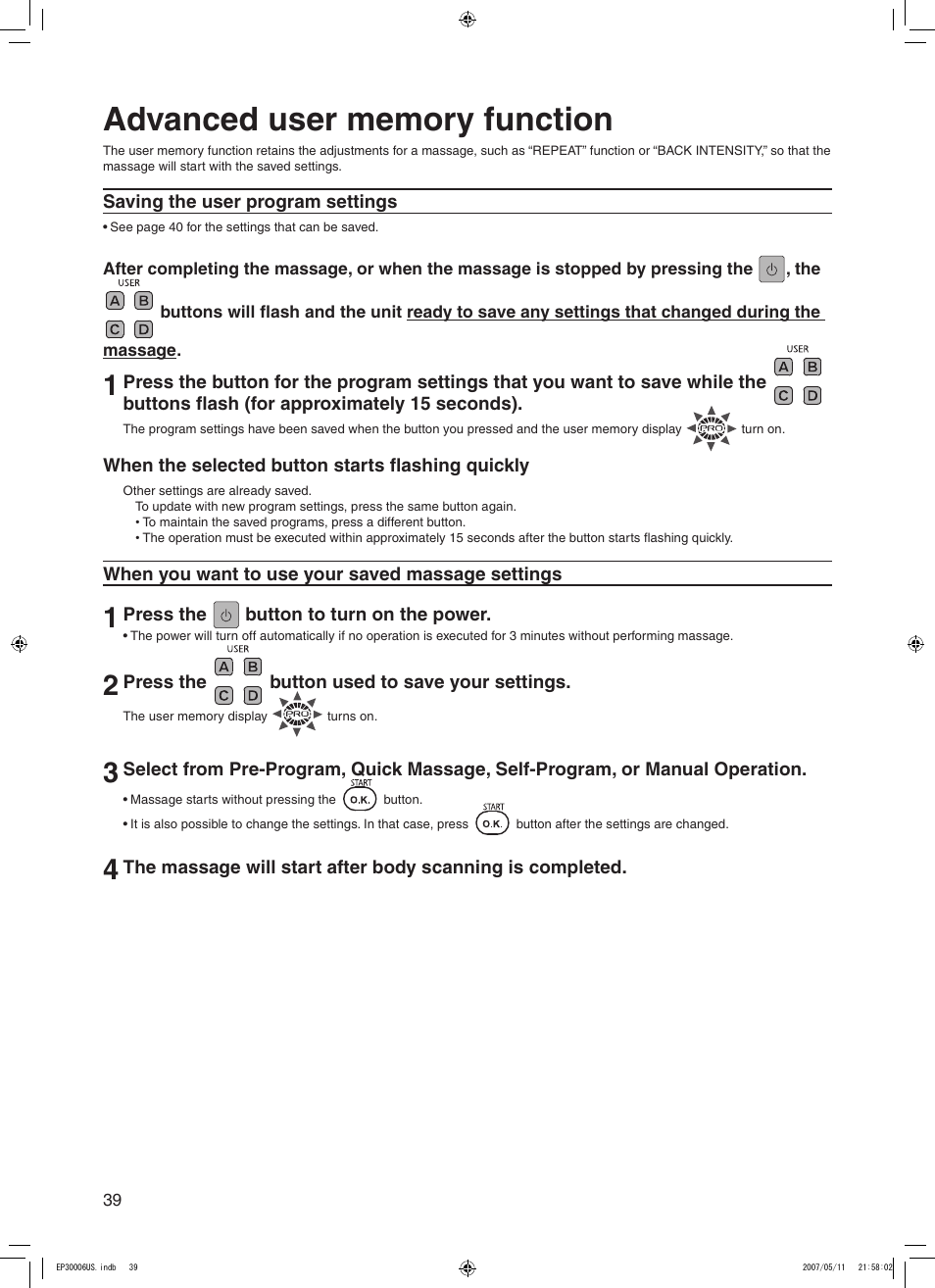 Panasonic EP30006 User Manual | Page 42 / 52