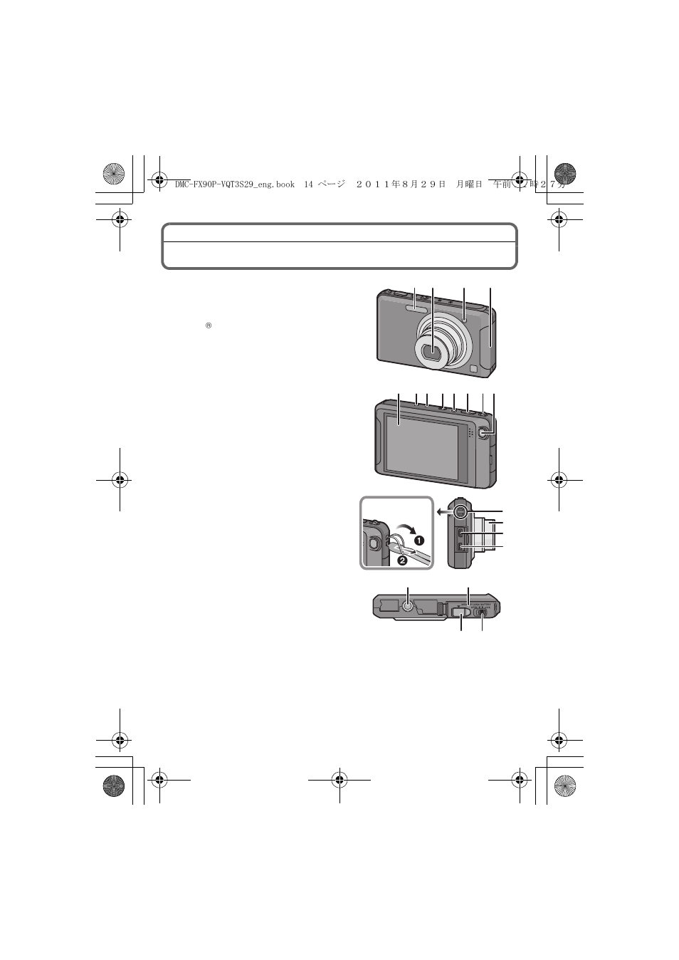 Names and functions of main parts | Panasonic DMC-FX90 User Manual | Page 14 / 45