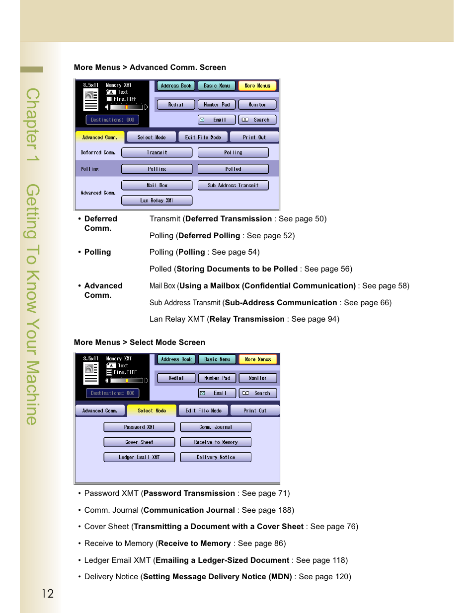 Chapter 1 getting to know your machine | Panasonic WORKIO DP-C262 User Manual | Page 12 / 148