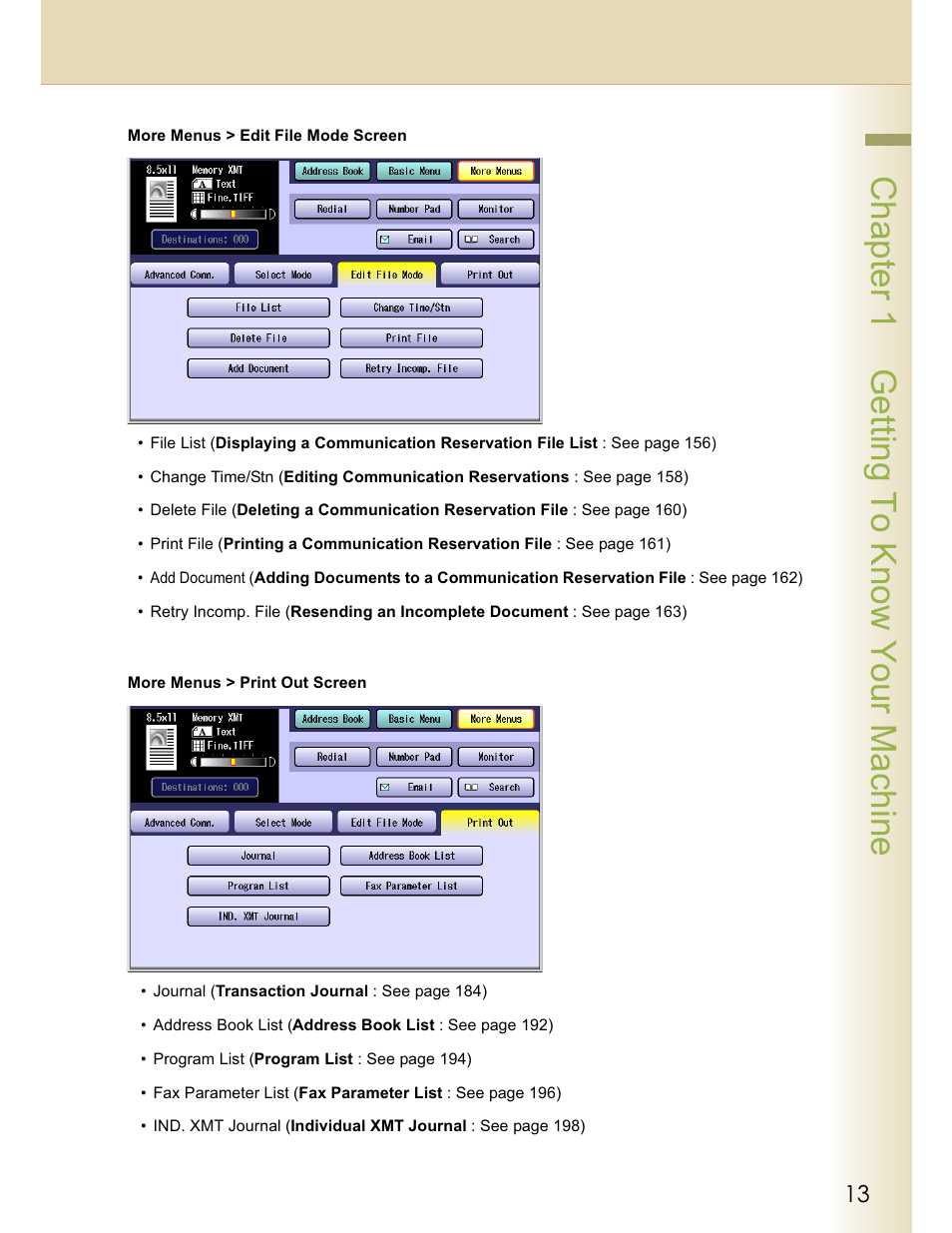 Chapter 1 getting to know your machine | Panasonic WORKIO DP-C262 User Manual | Page 13 / 148