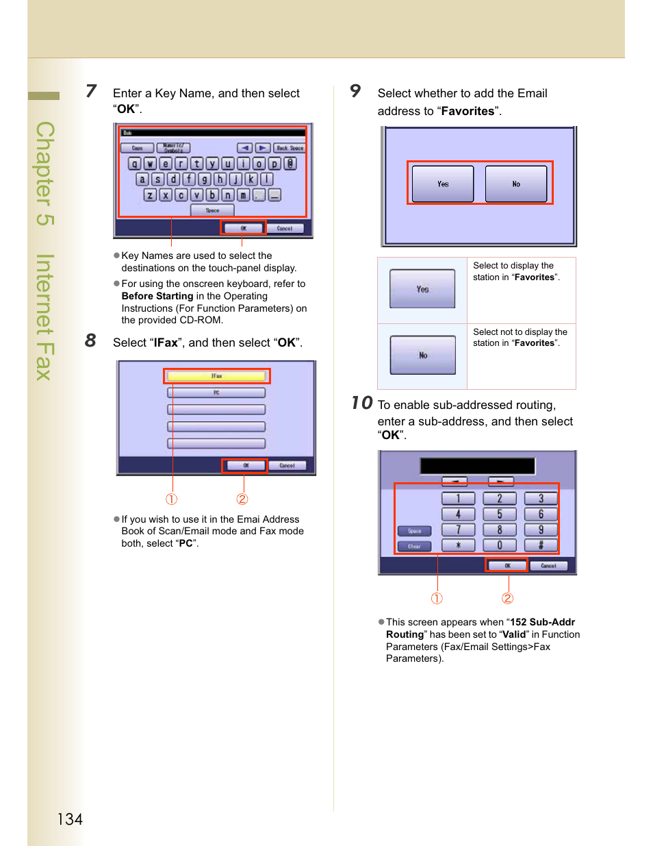 Chapter 5 internet fax | Panasonic WORKIO DP-C262 User Manual | Page 134 / 148