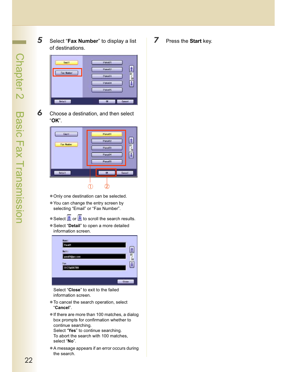 Chapter 2 basic fax transmission | Panasonic WORKIO DP-C262 User Manual | Page 22 / 148