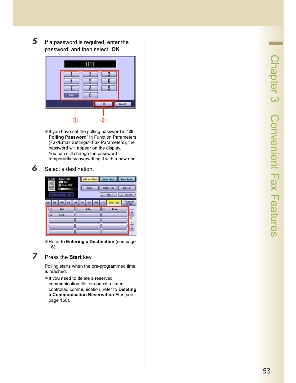 Chapter 3 convenient fax features | Panasonic WORKIO DP-C262 User Manual | Page 53 / 148