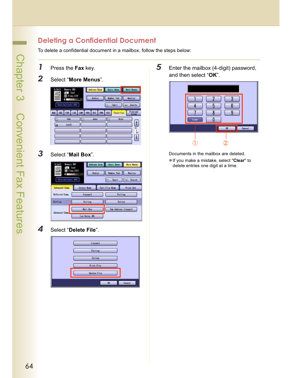 Chapter 3 convenient fax features | Panasonic WORKIO DP-C262 User Manual | Page 64 / 148