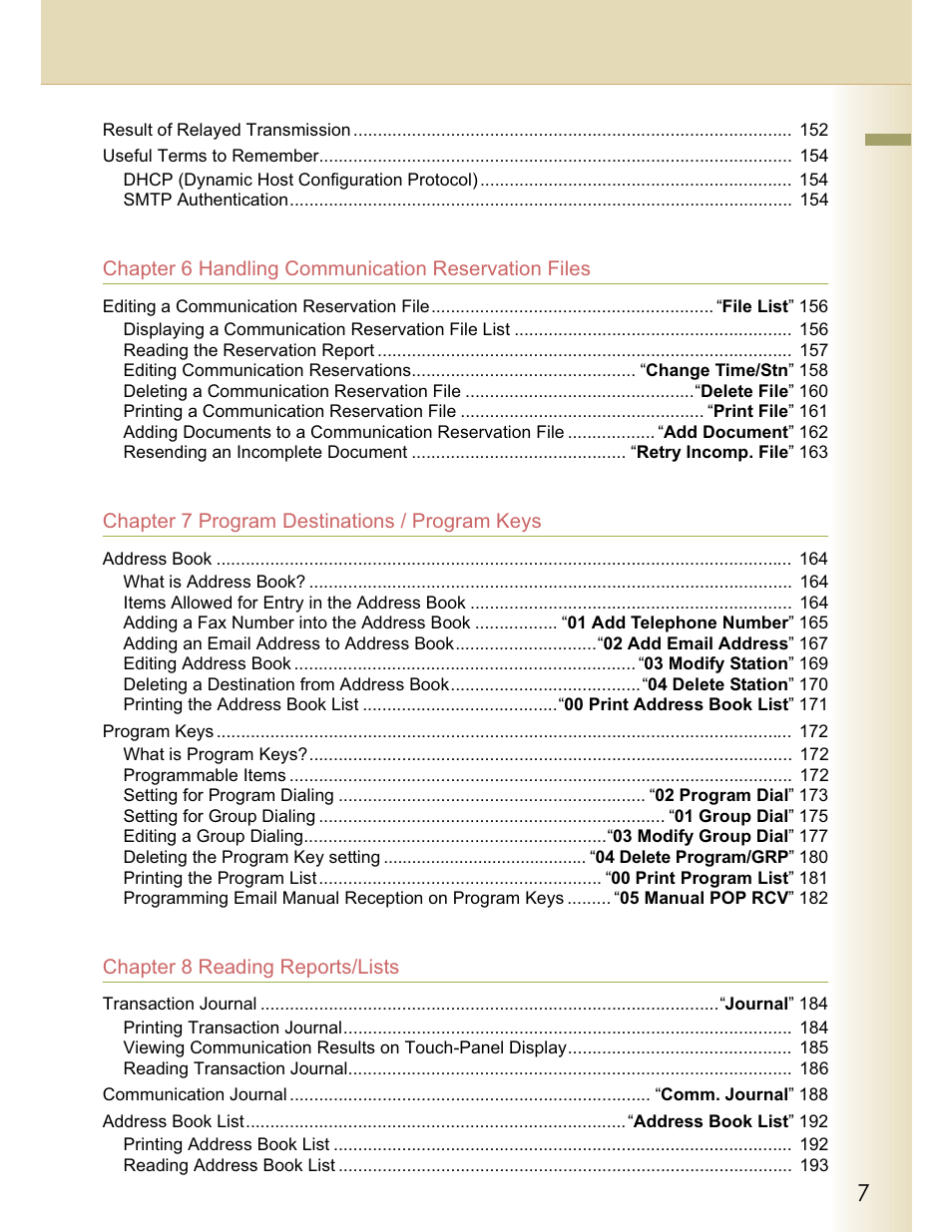 Panasonic WORKIO DP-C262 User Manual | Page 7 / 148