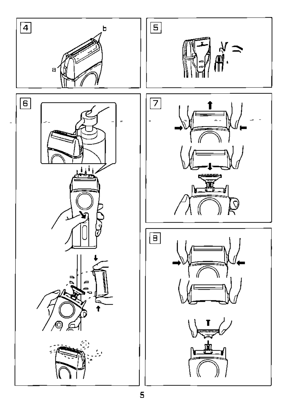 Panasonic Wet/Dry Rechargeable Shaver ES8056 User Manual | Page 5 / 17