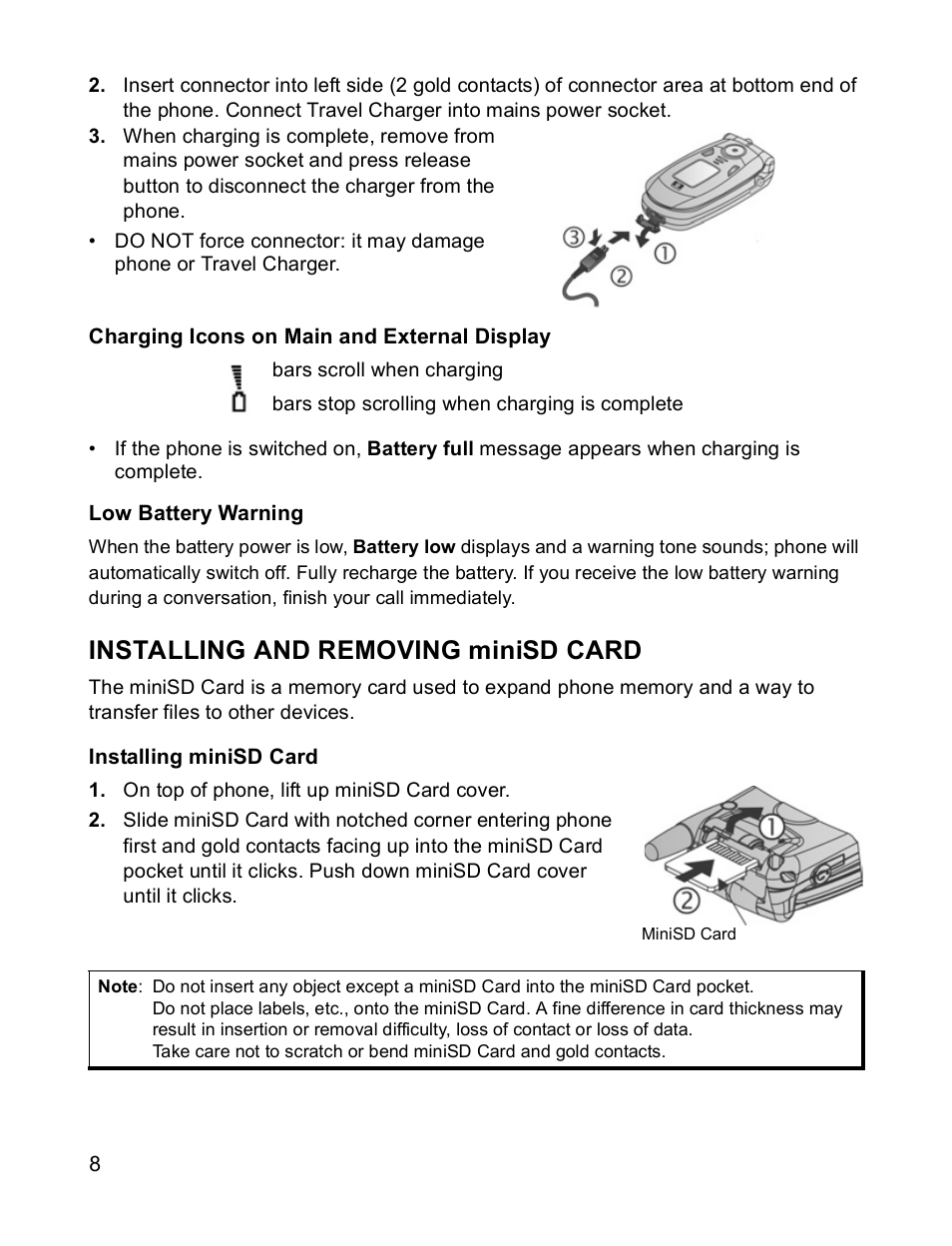 Installing and removing minisd card | Panasonic X701 User Manual | Page 10 / 154