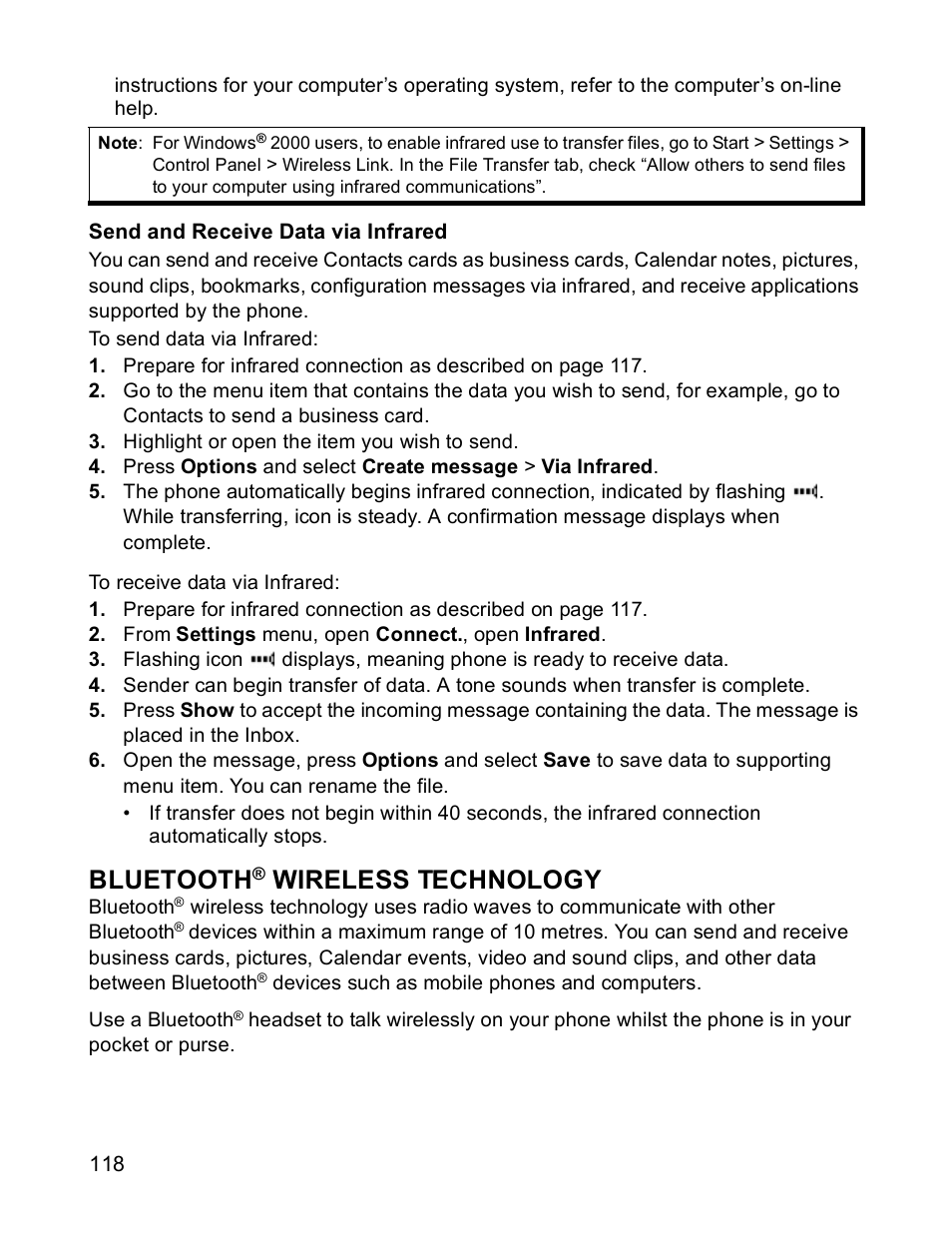 Bluetooth® wireless technology, Bluetooth, Wireless technology | Panasonic X701 User Manual | Page 120 / 154