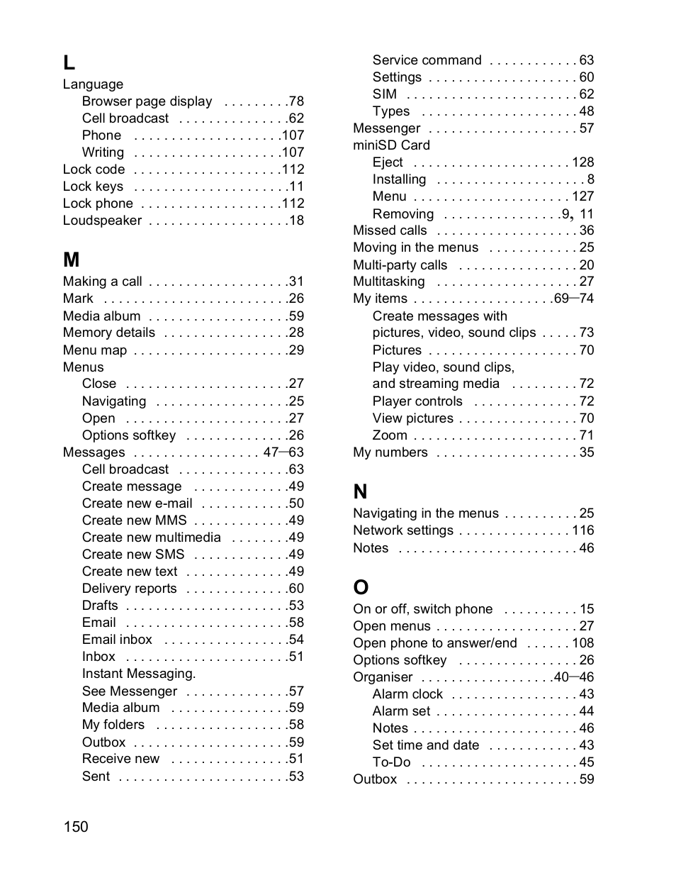 Panasonic X701 User Manual | Page 152 / 154