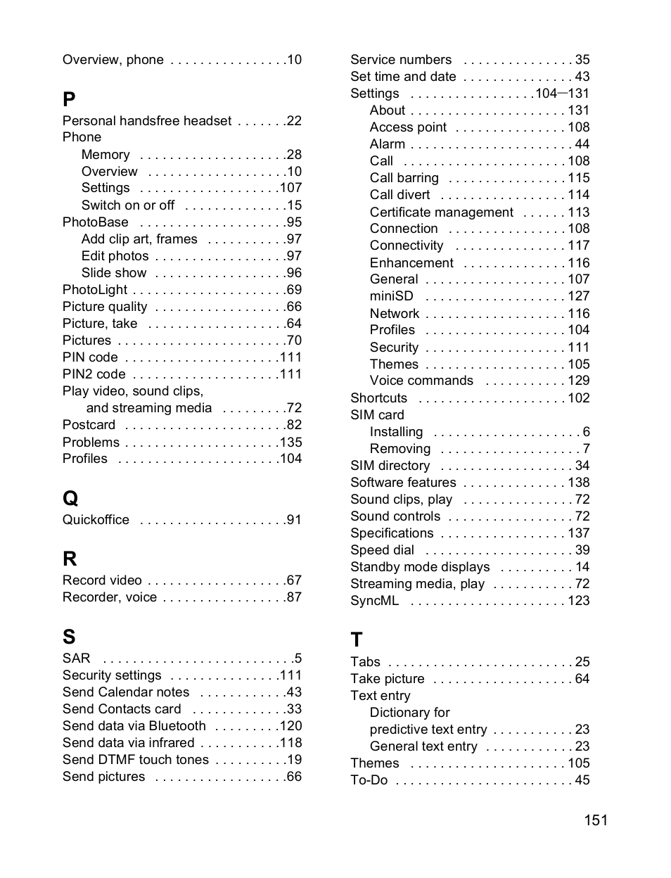 Panasonic X701 User Manual | Page 153 / 154