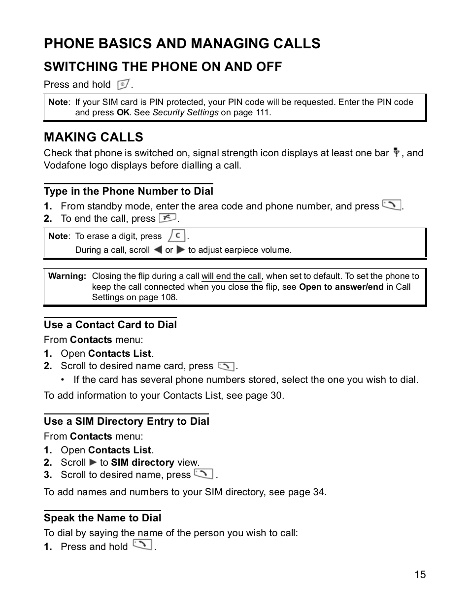 Phone basics and managing calls, Switching the phone on and off, Making calls | Panasonic X701 User Manual | Page 17 / 154