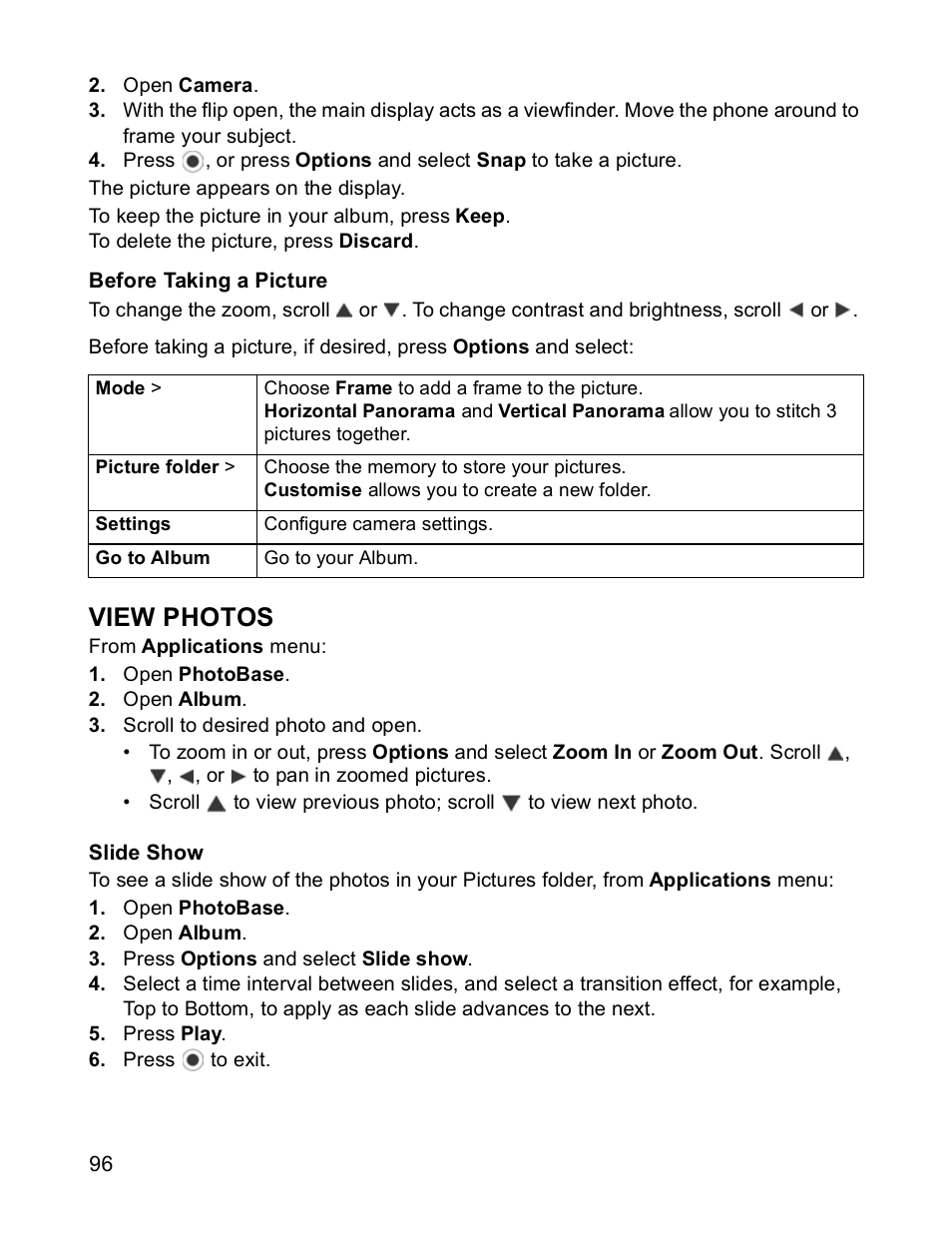 View photos | Panasonic X701 User Manual | Page 98 / 154