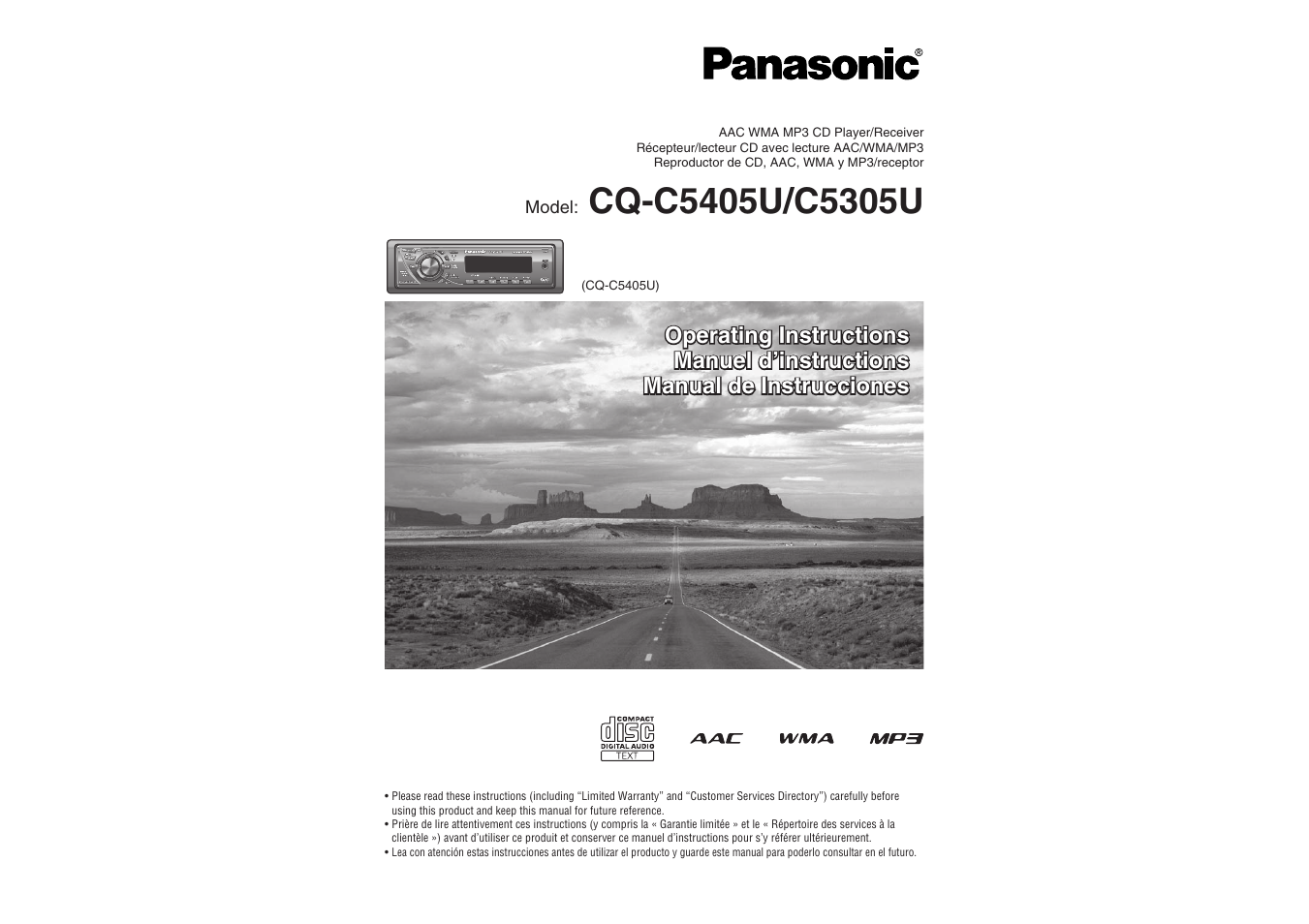 Panasonic CQ-C5305U User Manual | 45 pages