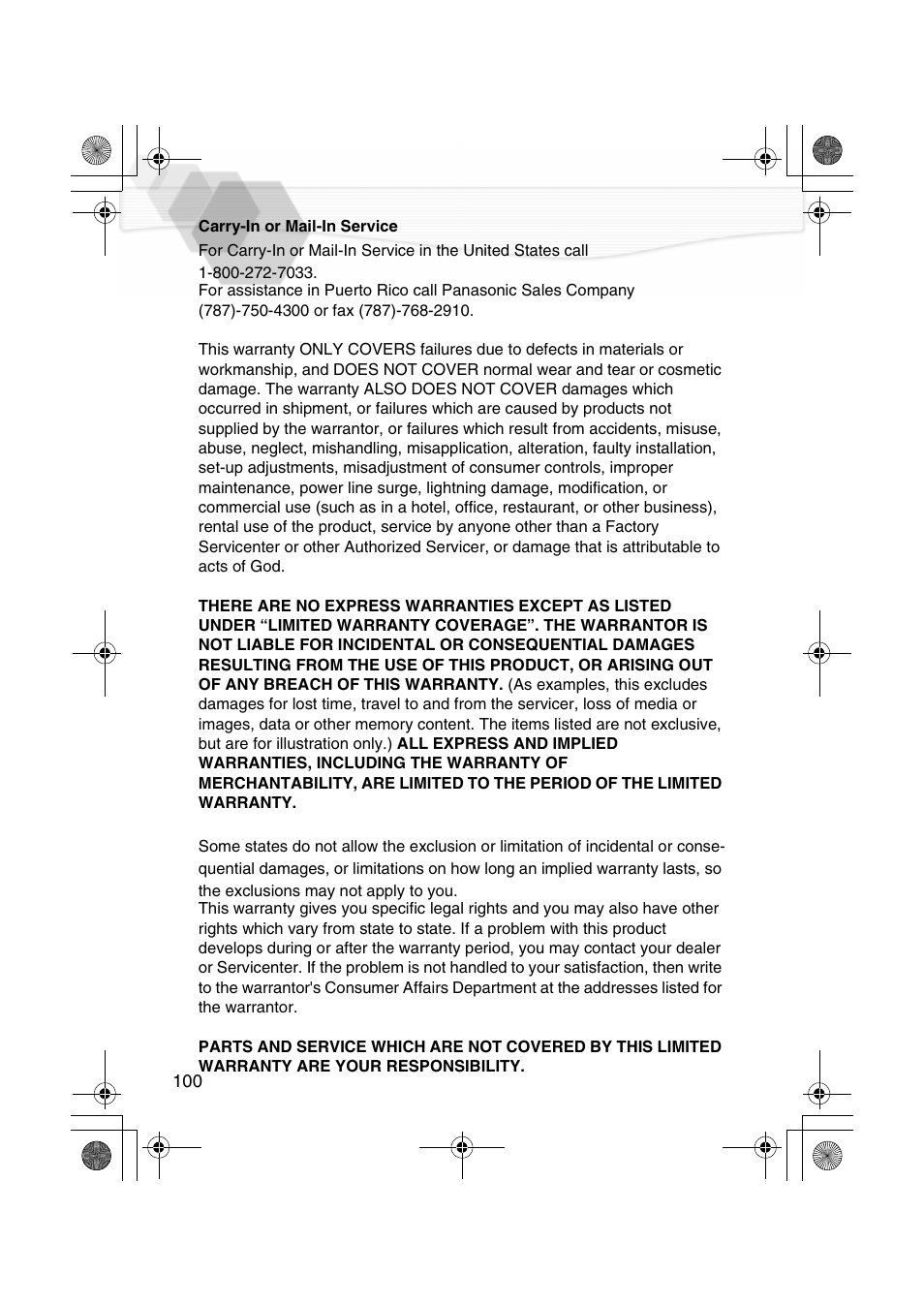 Panasonic DMC-LC40PP User Manual | Page 102 / 106