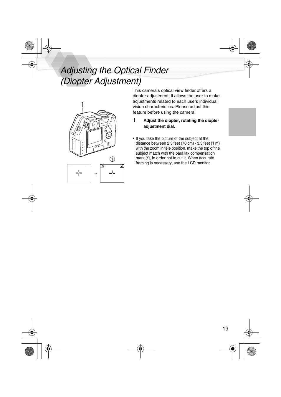 Adjusting the optical finder (diopter adjustment), Al (p19) | Panasonic DMC-LC40PP User Manual | Page 21 / 106