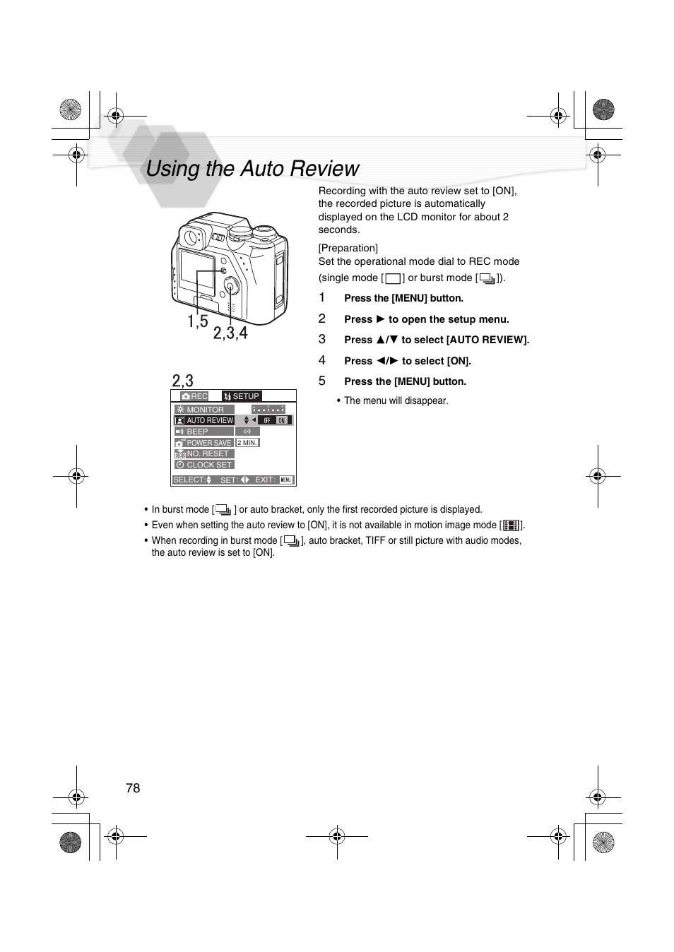Using the auto review, P78) | Panasonic DMC-LC40PP User Manual | Page 80 / 106