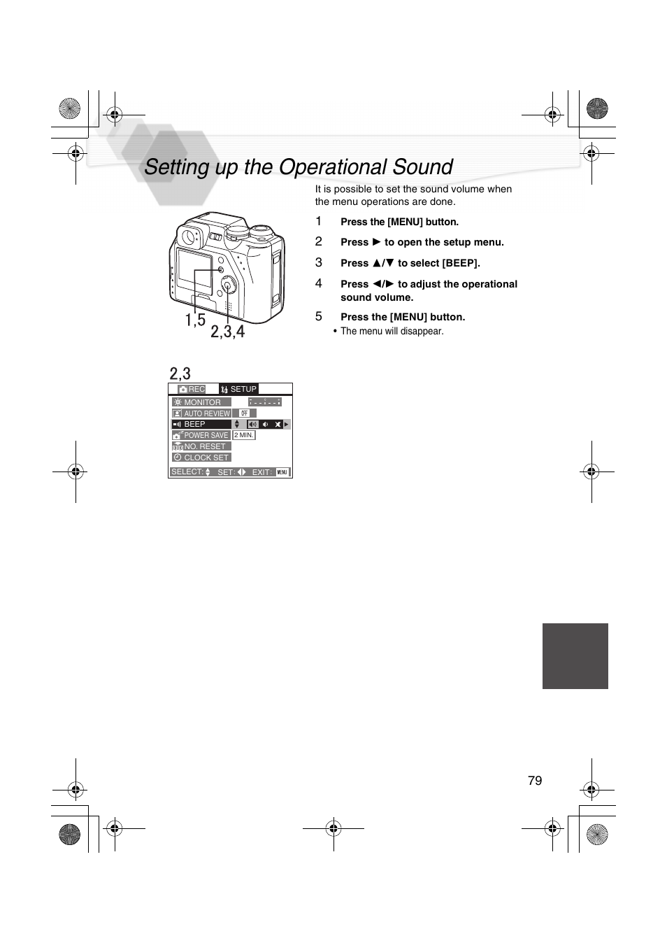 Setting up the operational sound | Panasonic DMC-LC40PP User Manual | Page 81 / 106