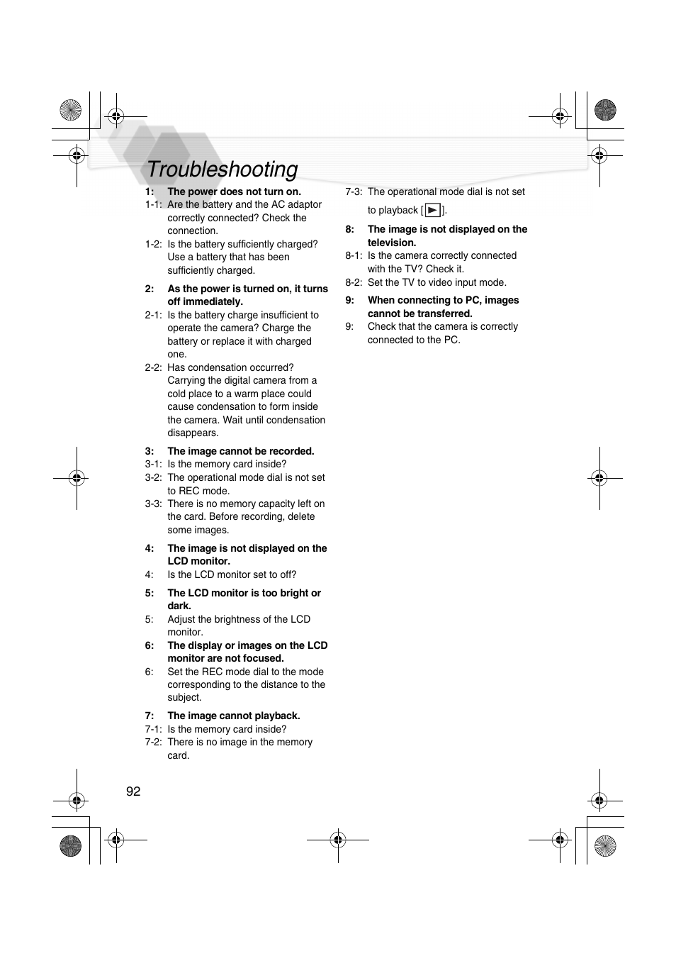 Troubleshooting | Panasonic DMC-LC40PP User Manual | Page 94 / 106
