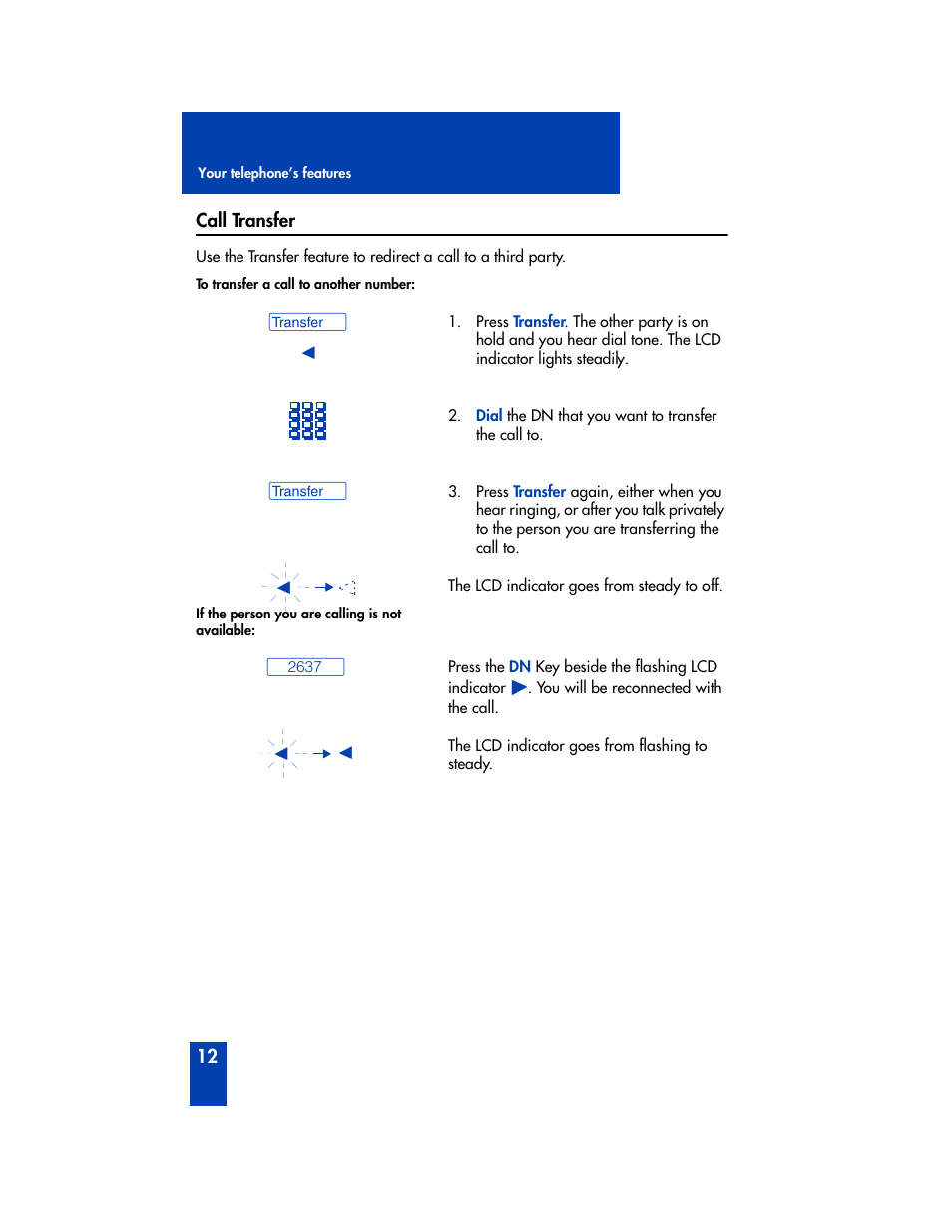 Call transfer | Panasonic M2616 User Manual | Page 18 / 74