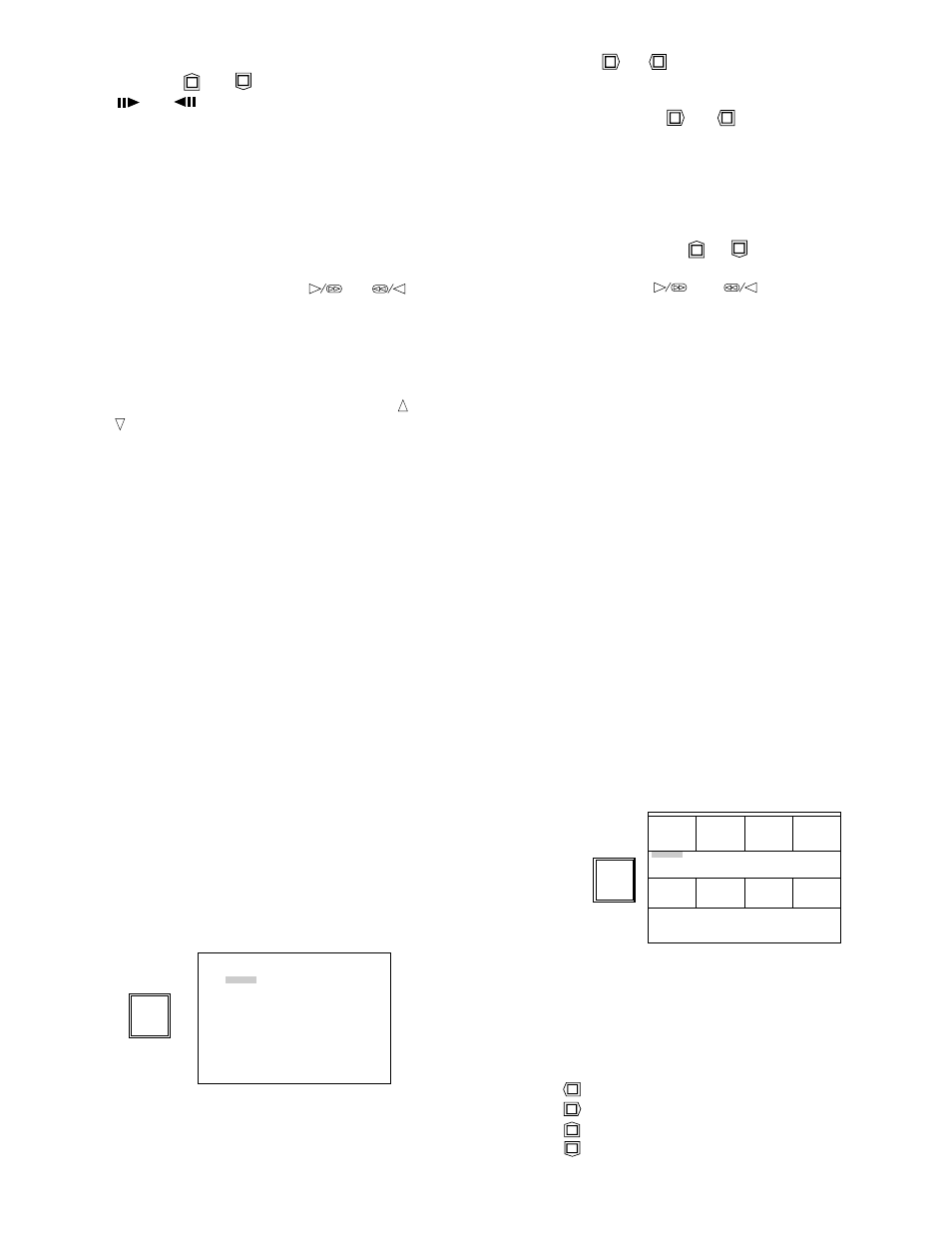 Forward/reverse single frame playback, Other playback functions, Search forward or backward | Variable speed playback, Search record function, List search, Thumbnail search | Panasonic WJ-DR200 User Manual | Page 42 / 51