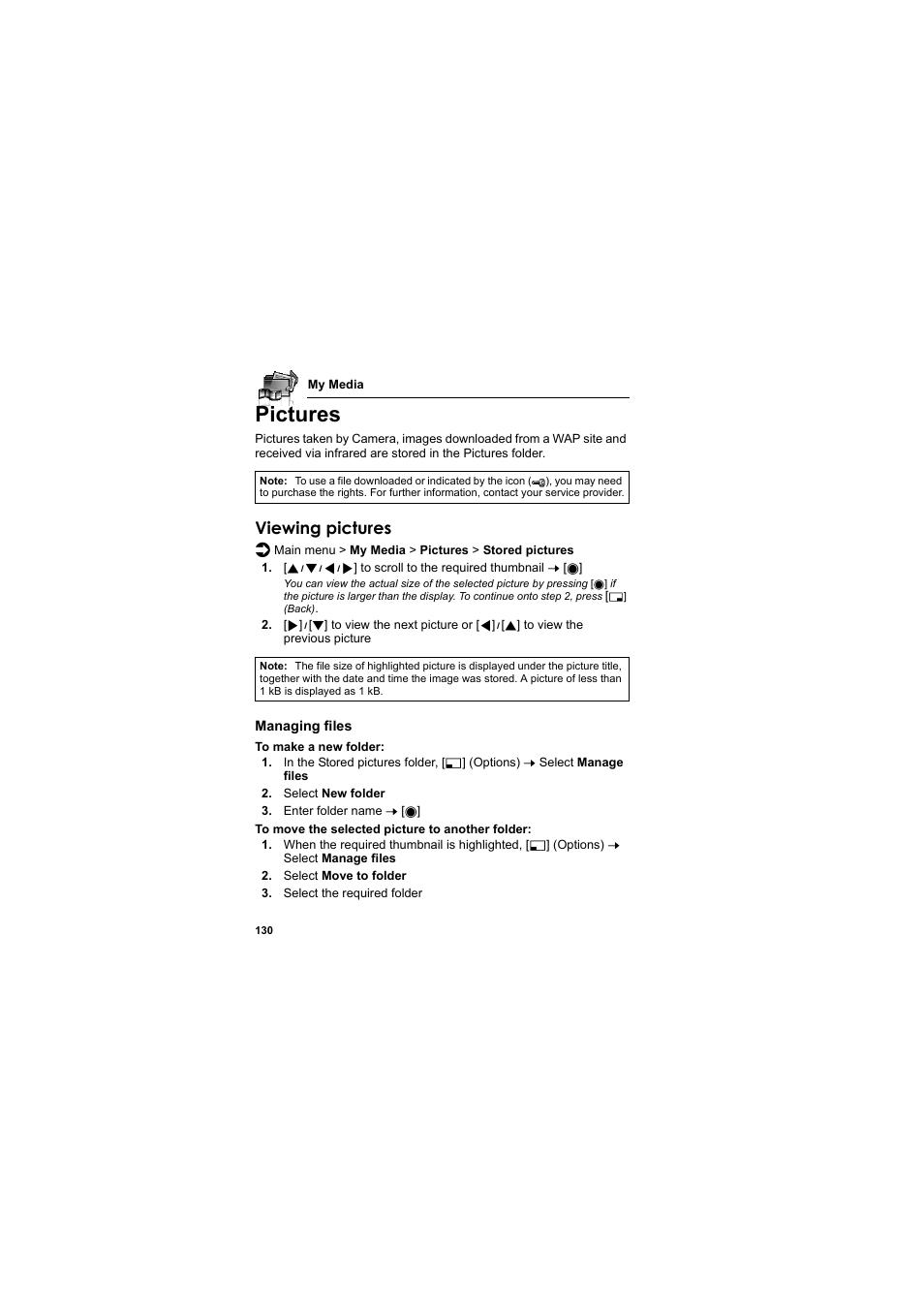 Pictures, Viewing pictures | Panasonic EB-VS3  EN User Manual | Page 133 / 171