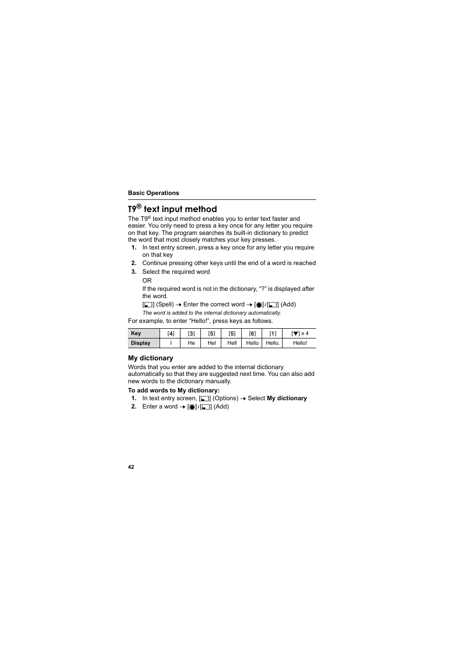 Text input method | Panasonic EB-VS3  EN User Manual | Page 45 / 171