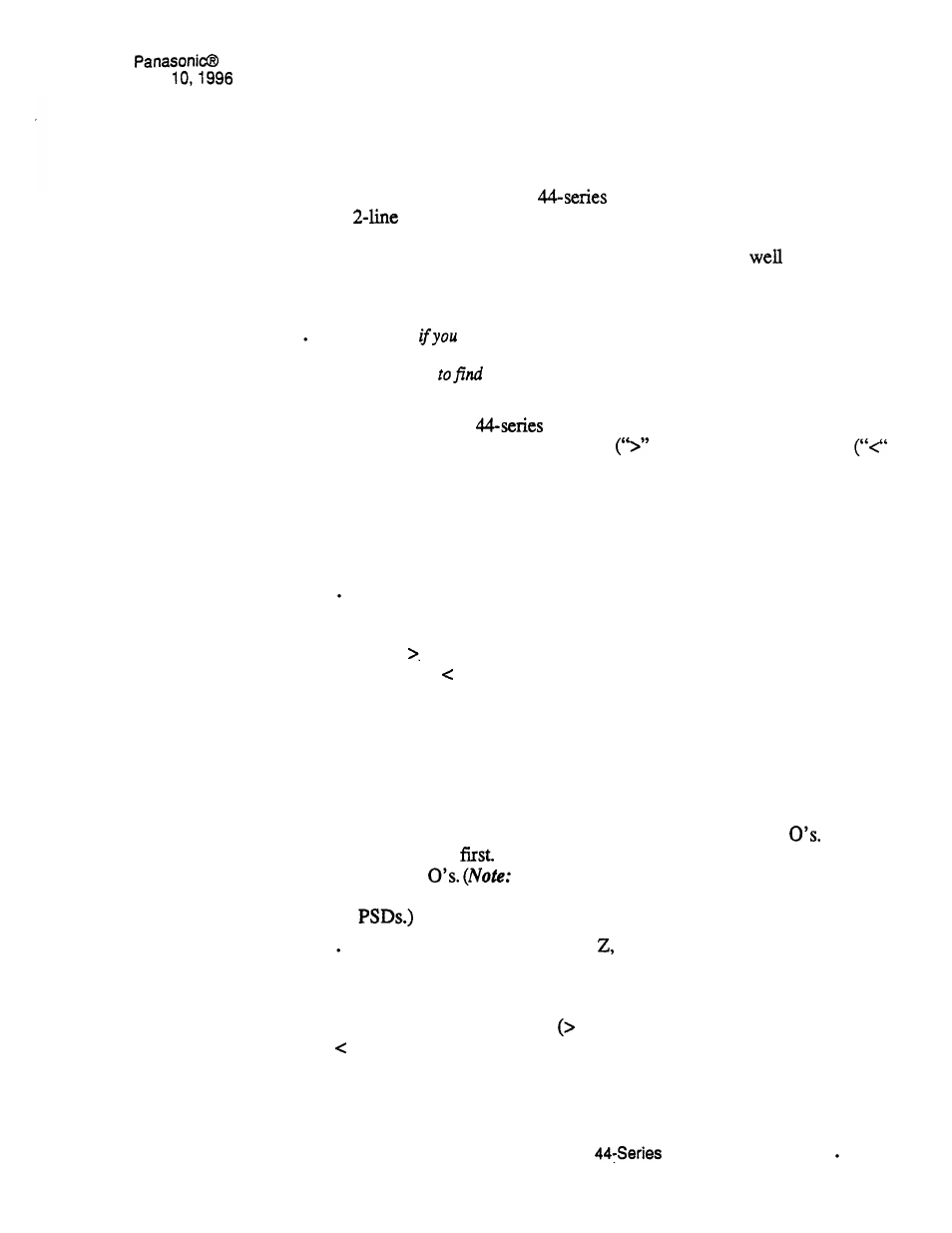 Directory mode, Description, Operation | Panasonic VB-43320 User Manual | Page 14 / 49