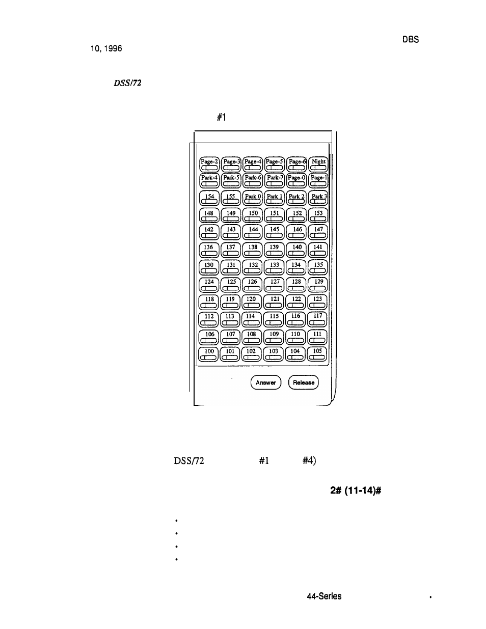 Programming, Dss default extension numbers | Panasonic VB-43320 User Manual | Page 24 / 49