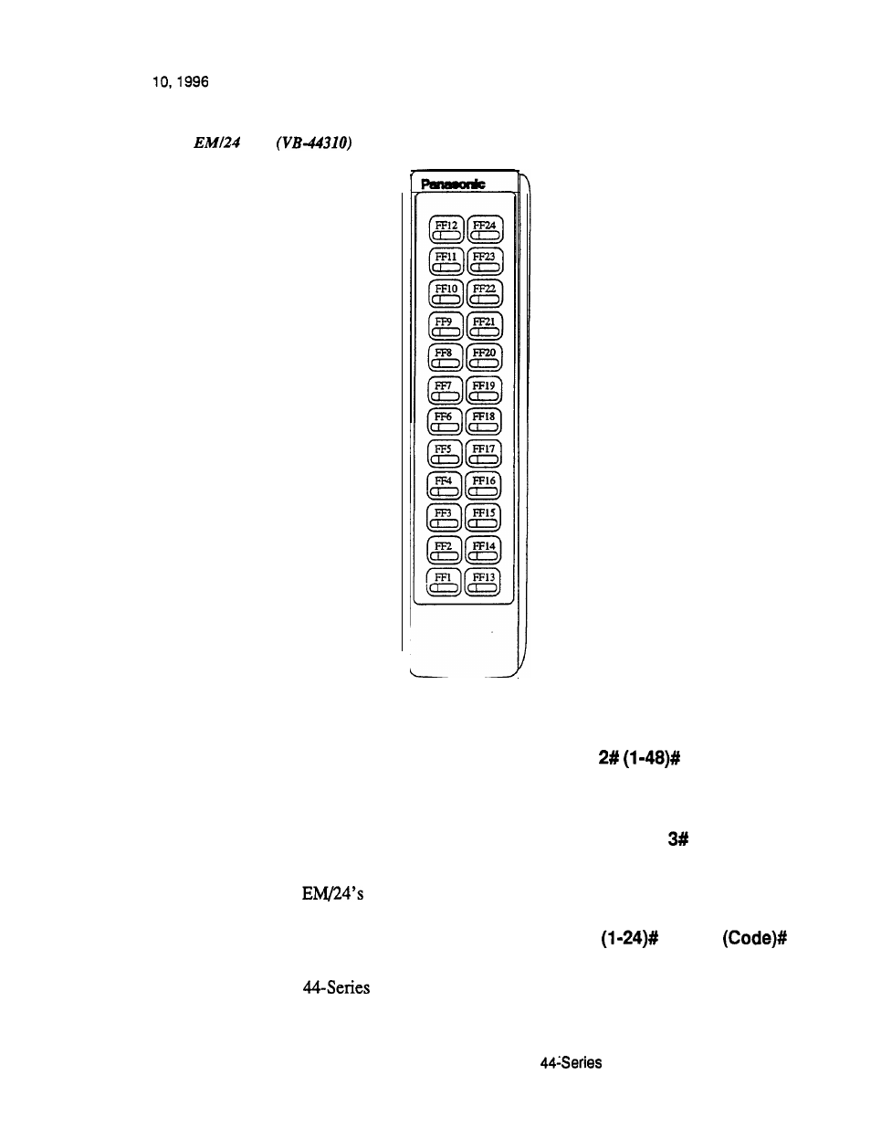 Programming, Operation | Panasonic VB-43320 User Manual | Page 26 / 49