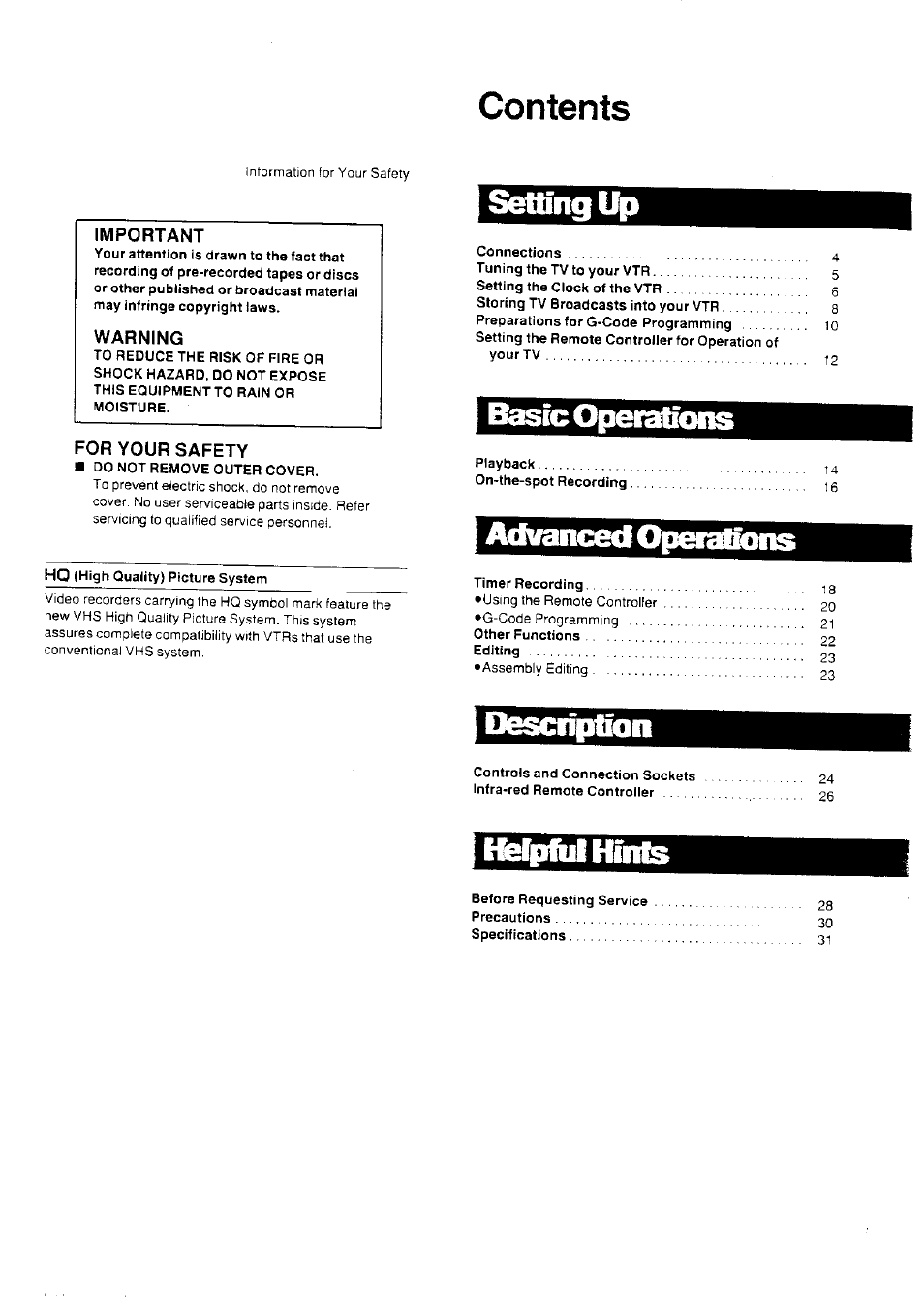 Panasonic NV-HD70EA User Manual | Page 3 / 33