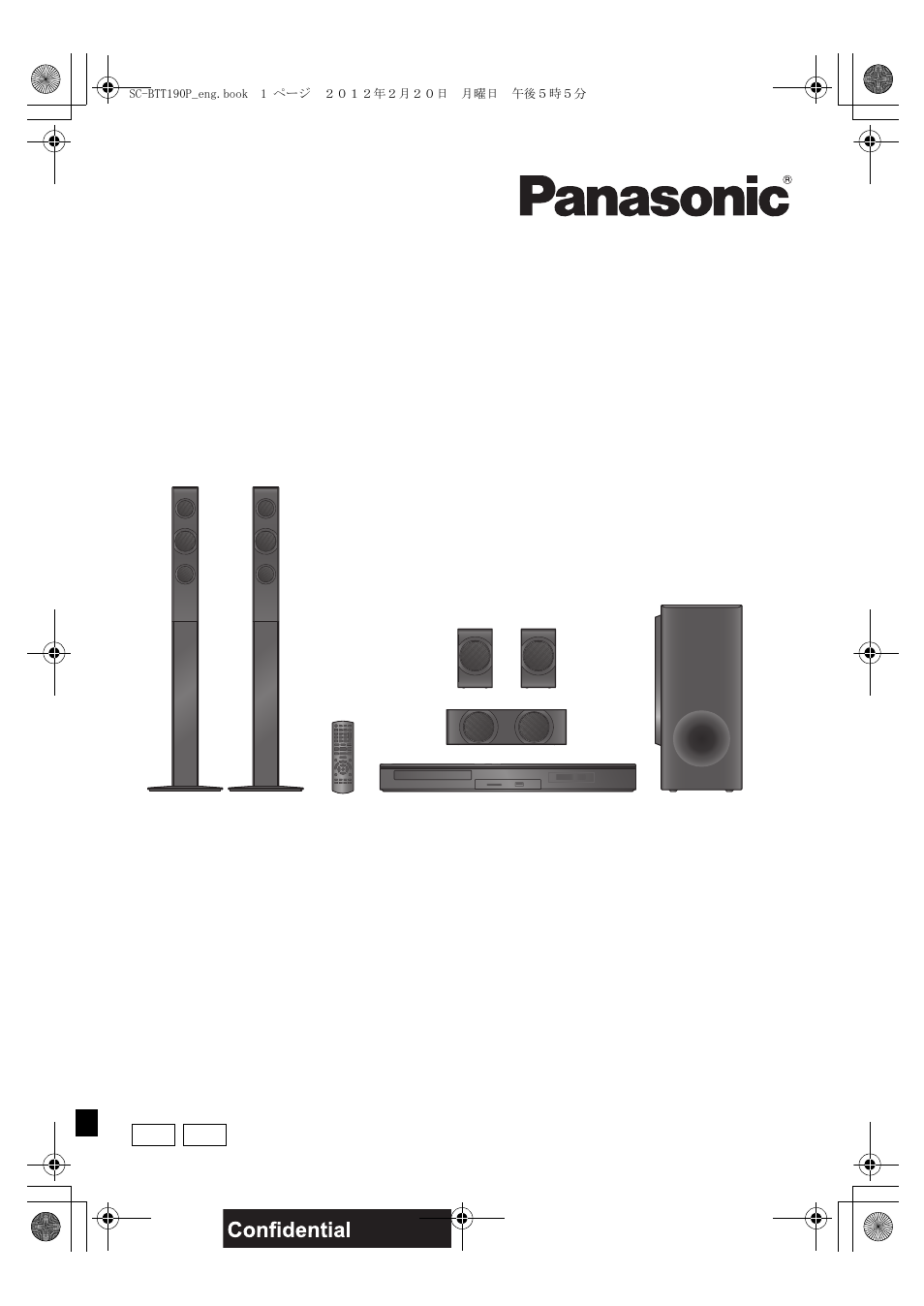 Panasonic Blu-Ray Disc Home Theater Sound System SC-BTT 190 User Manual | 52 pages