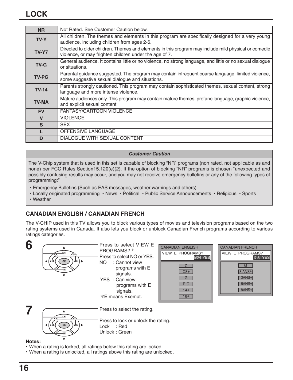 Lock | Panasonic C-20LA5 User Manual | Page 16 / 32