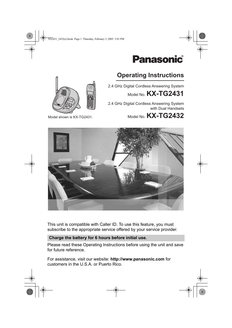 Panasonic KX-TG2431. User Manual | 72 pages