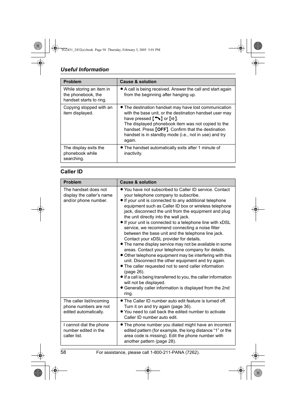 Panasonic KX-TG2431. User Manual | Page 58 / 72