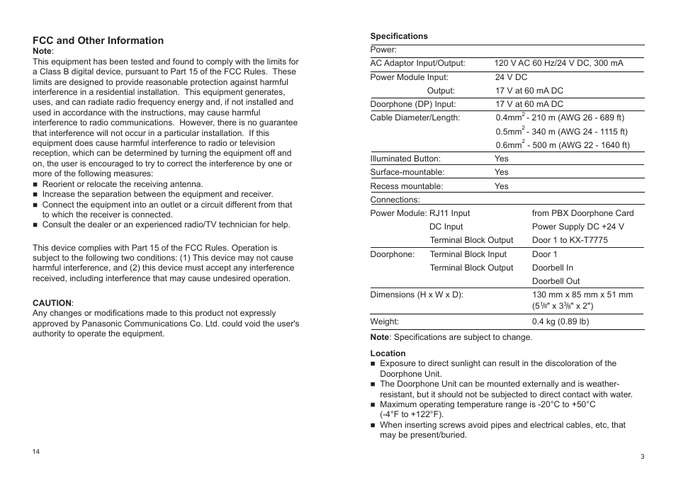 Panasonic KX-T7775 User Manual | Page 3 / 8