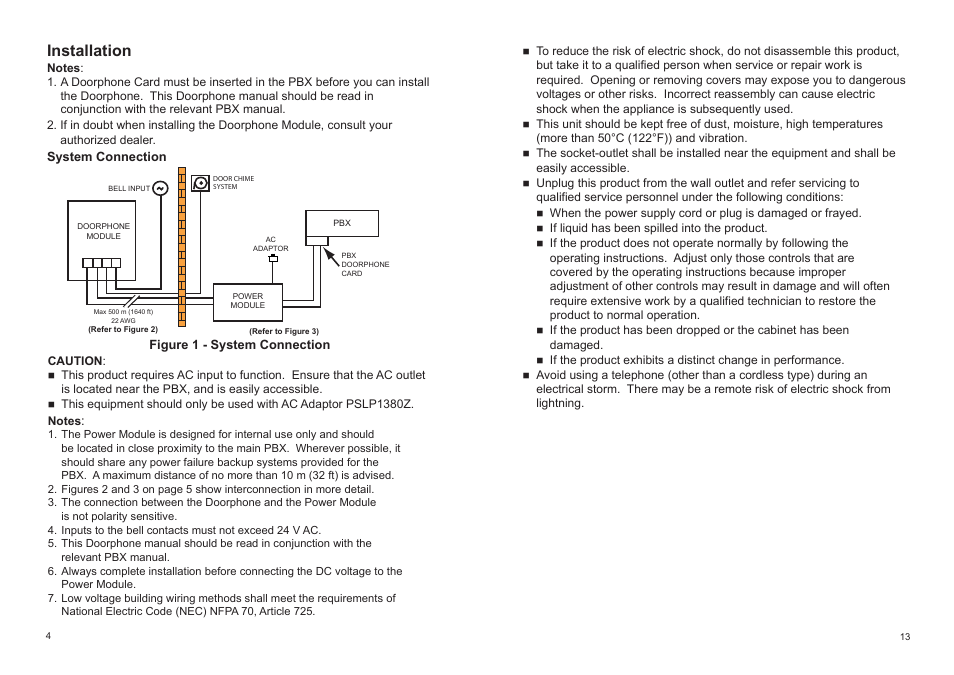 Installation | Panasonic KX-T7775 User Manual | Page 4 / 8