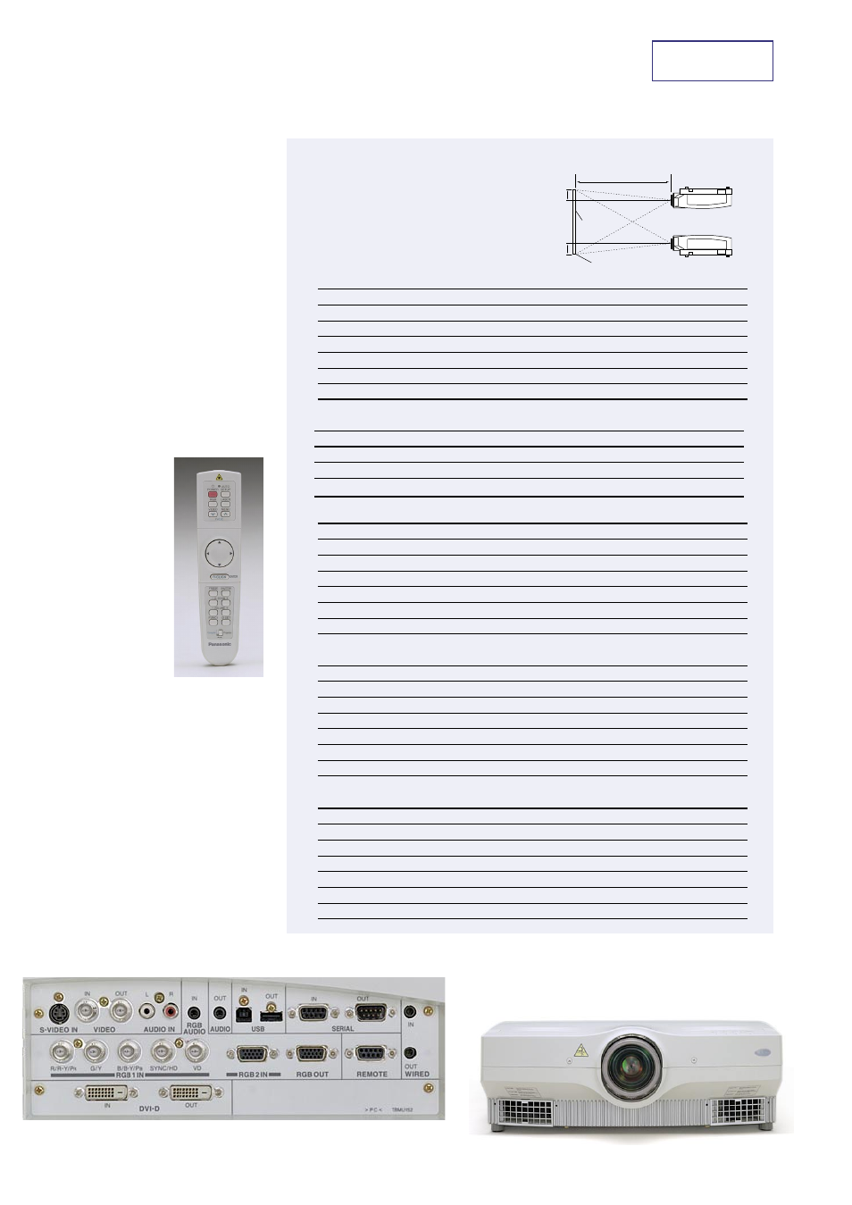Brite optic, Projection setting example, Other valuable features | Panasonic PT-L6600E/EL User Manual | Page 5 / 6