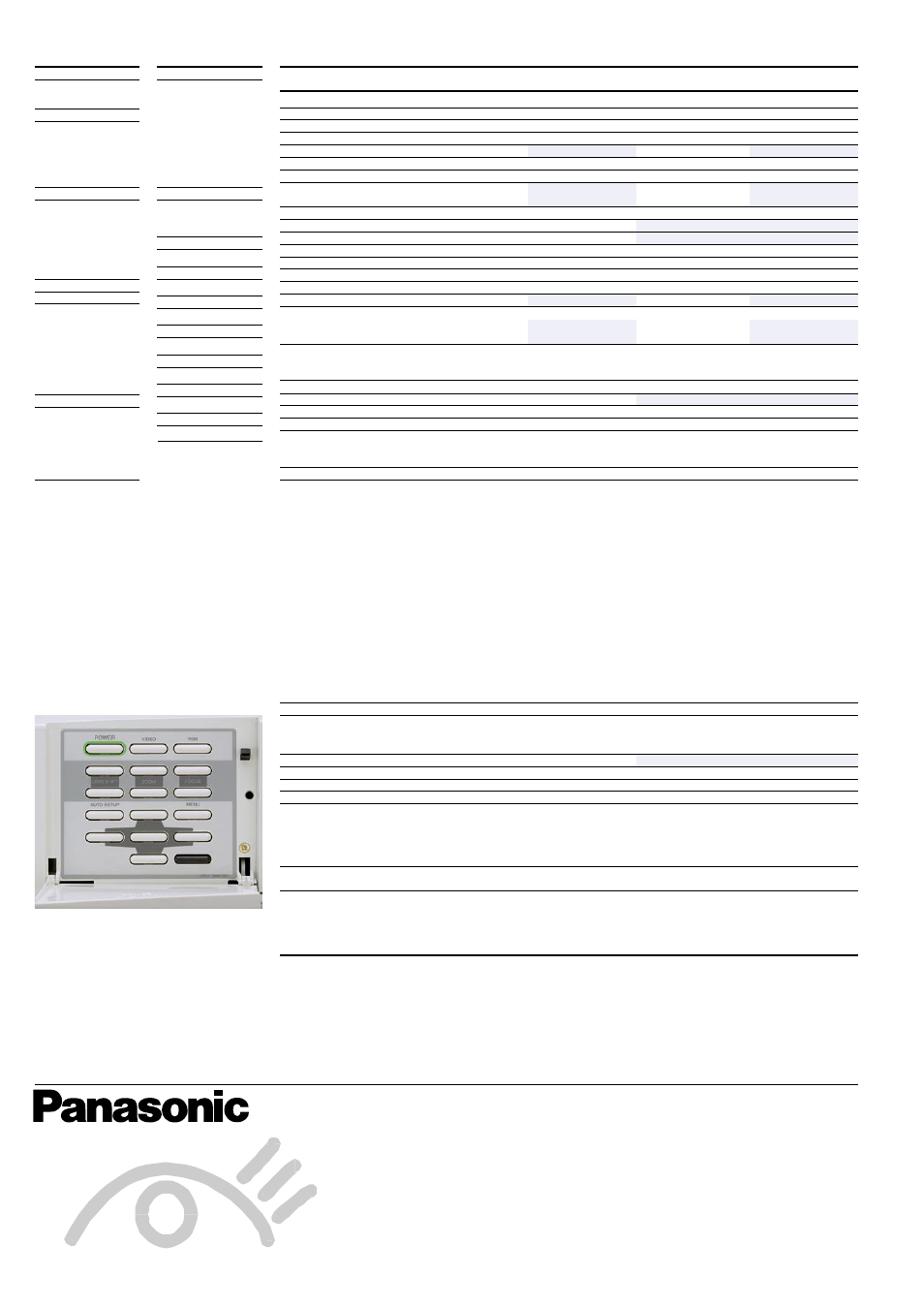 Ivojo multimedia ltd, Specifications, Compatible graphic modes | Panasonic PT-L6600E/EL User Manual | Page 6 / 6