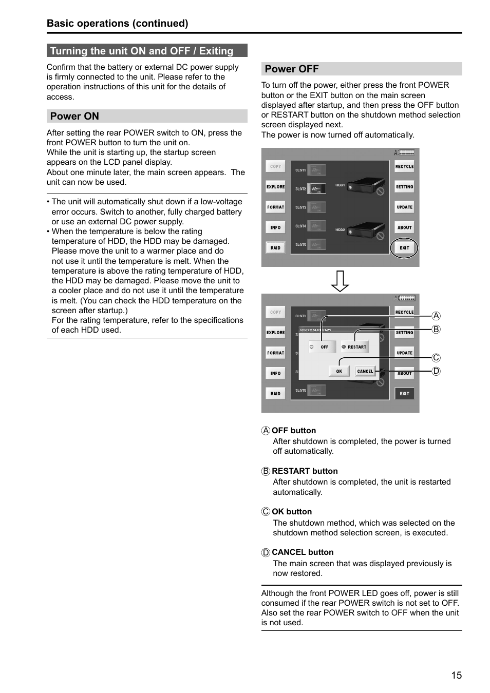 Panasonic P2HD AJ-HRW10G User Manual | Page 15 / 48