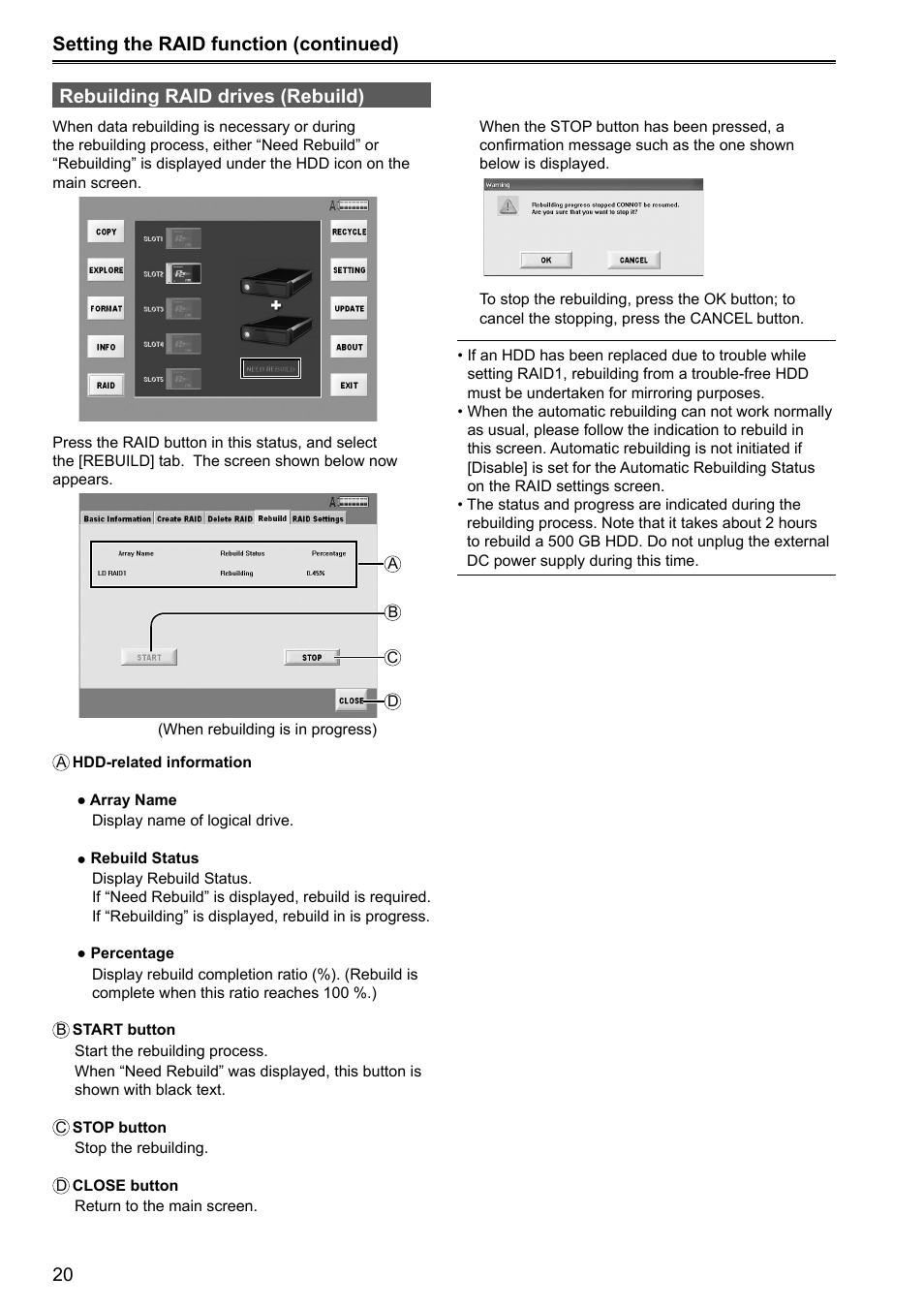 Panasonic P2HD AJ-HRW10G User Manual | Page 20 / 48