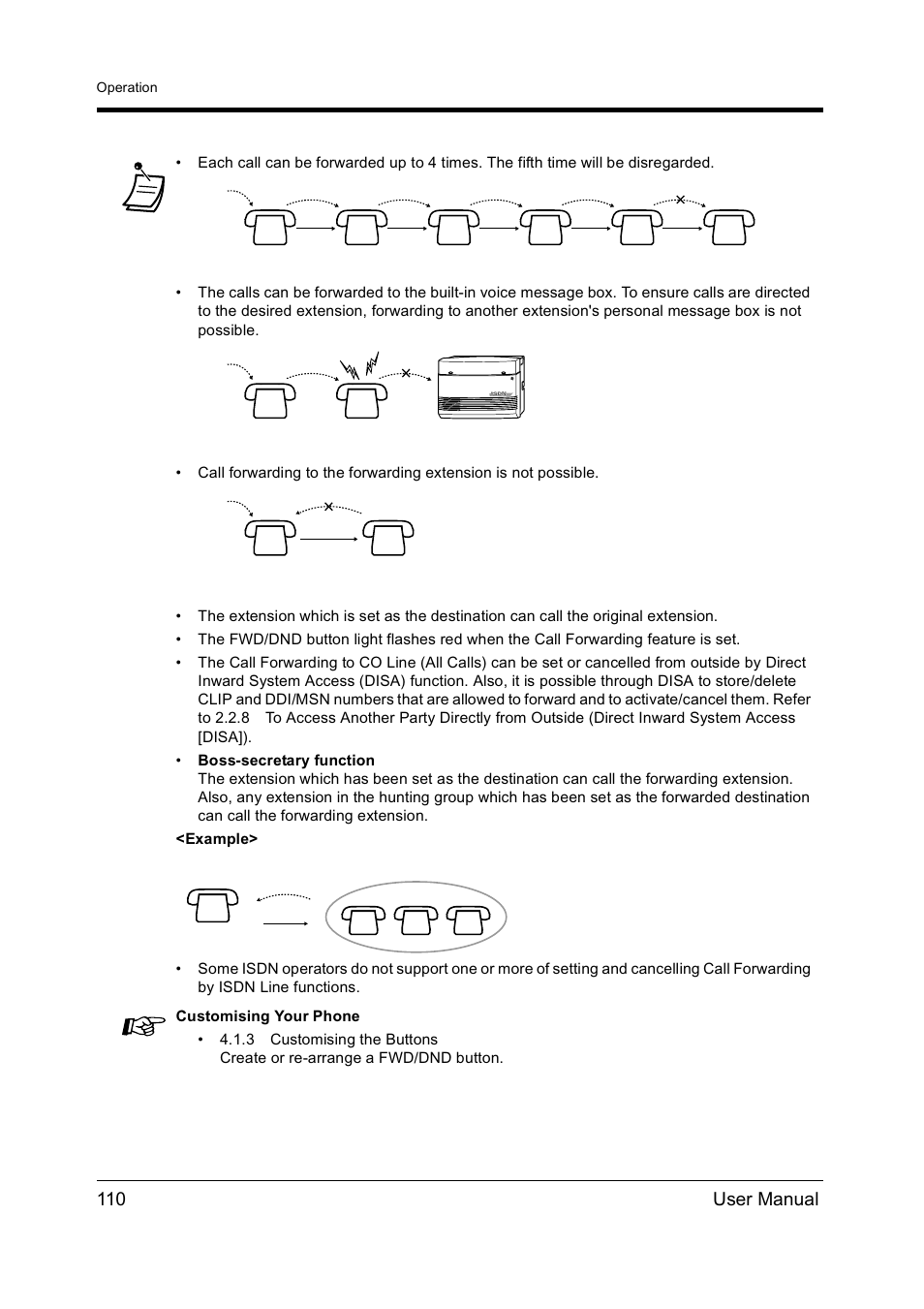 110 user manual | Panasonic KX-TD612NZ User Manual | Page 110 / 250