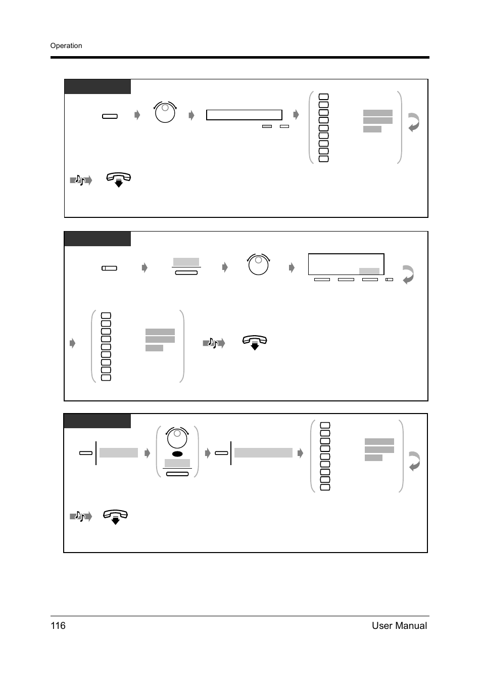 116 user manual, T7431, T7433 | Feat, Features next, Absent msg on (1-9) | Panasonic KX-TD612NZ User Manual | Page 116 / 250