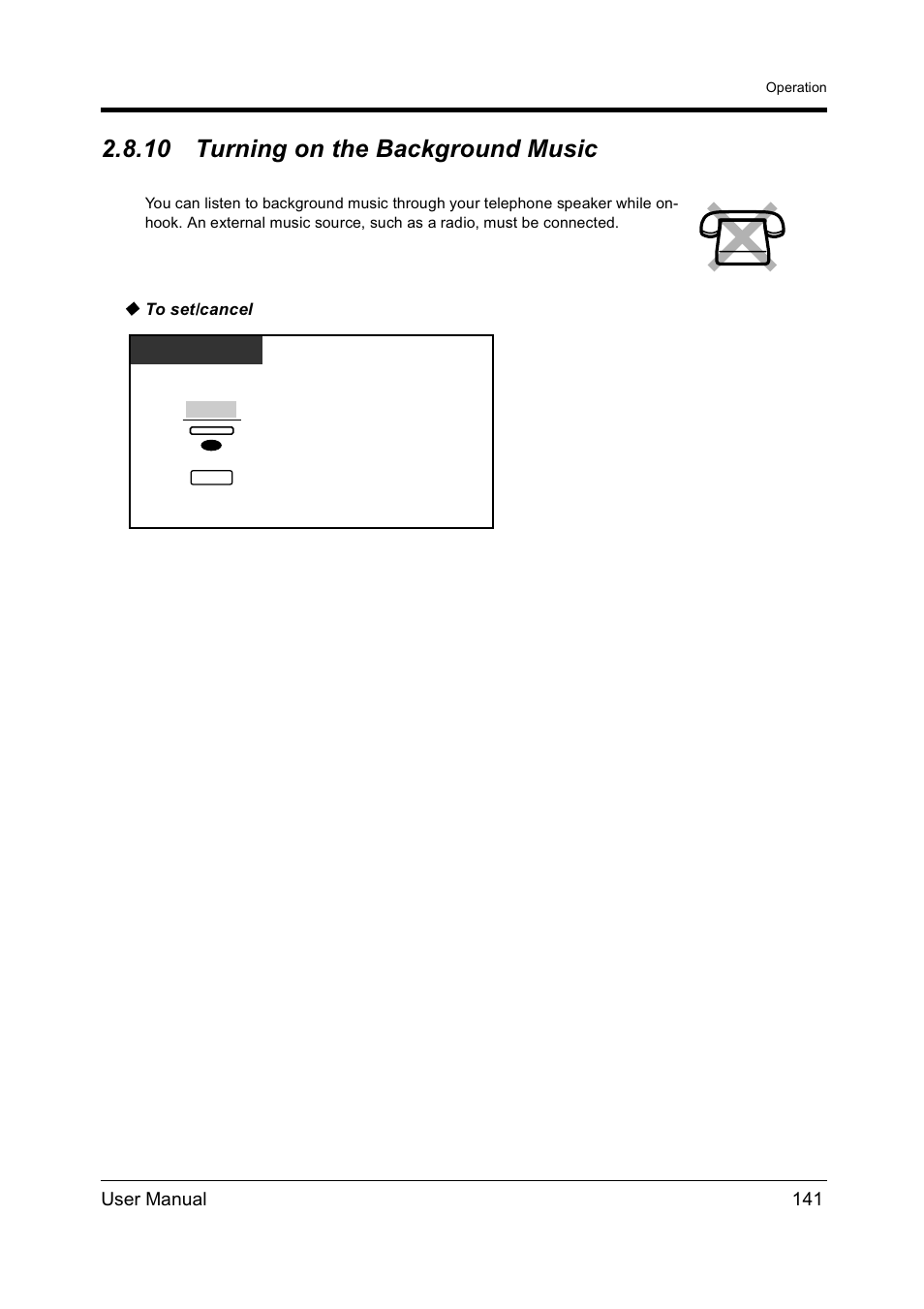 10turning on the background music, Turning on the background music, 10 turning on the background music | Panasonic KX-TD612NZ User Manual | Page 141 / 250