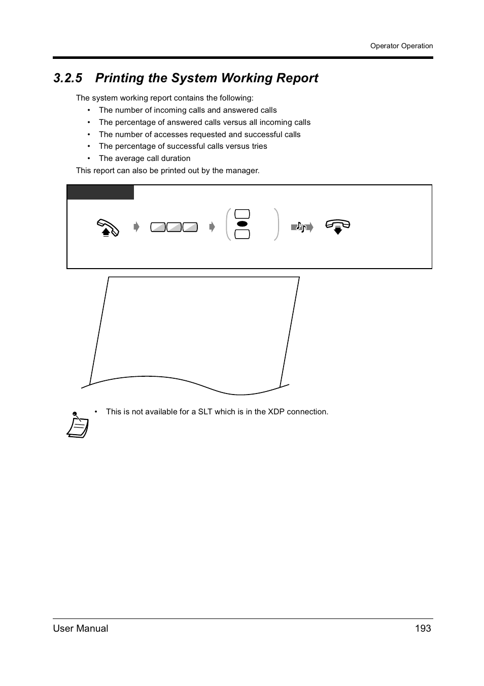 5printing the system working report, Printing the system working report, 5 printing the system working report | User manual 193 | Panasonic KX-TD612NZ User Manual | Page 193 / 250