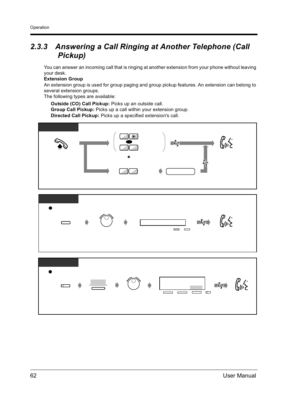 62 user manual, Dpt/slt, T7431 | T7433 | Panasonic KX-TD612NZ User Manual | Page 62 / 250