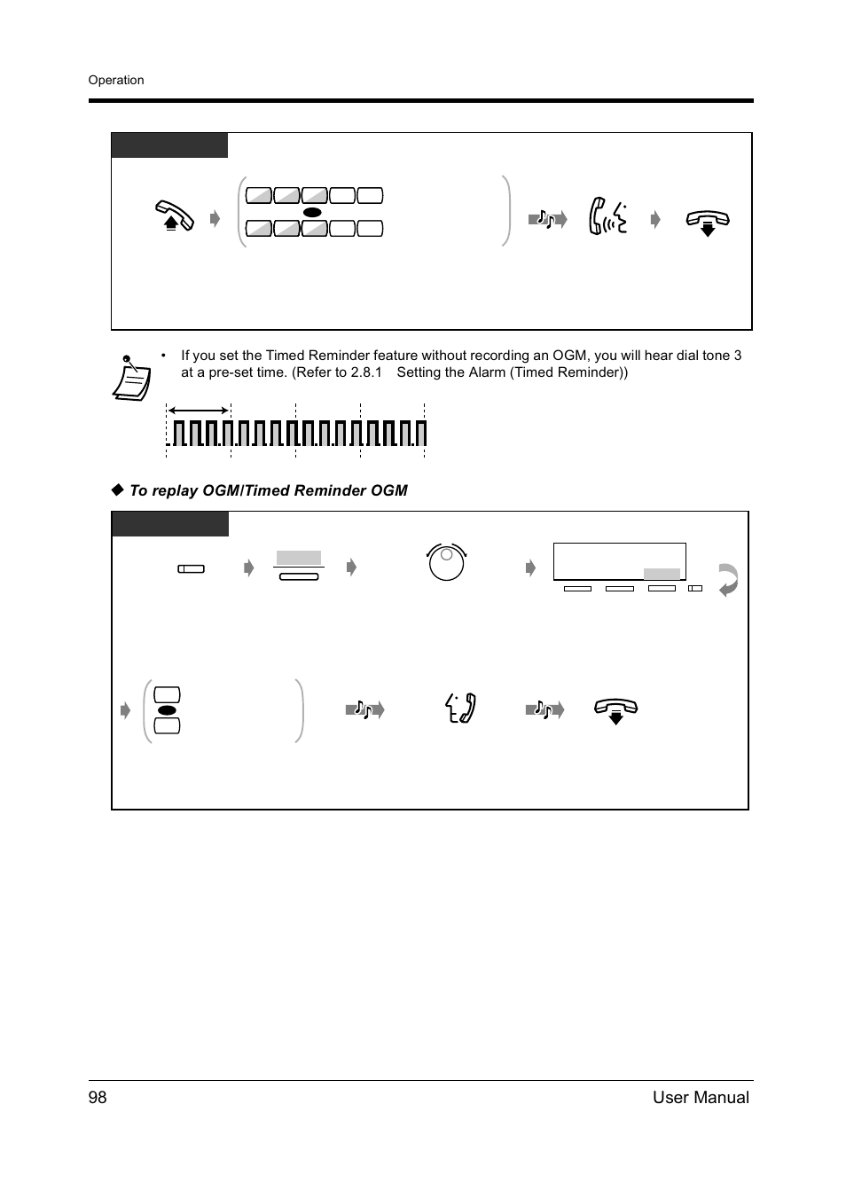 98 user manual, Dpt/slt | Panasonic KX-TD612NZ User Manual | Page 98 / 250