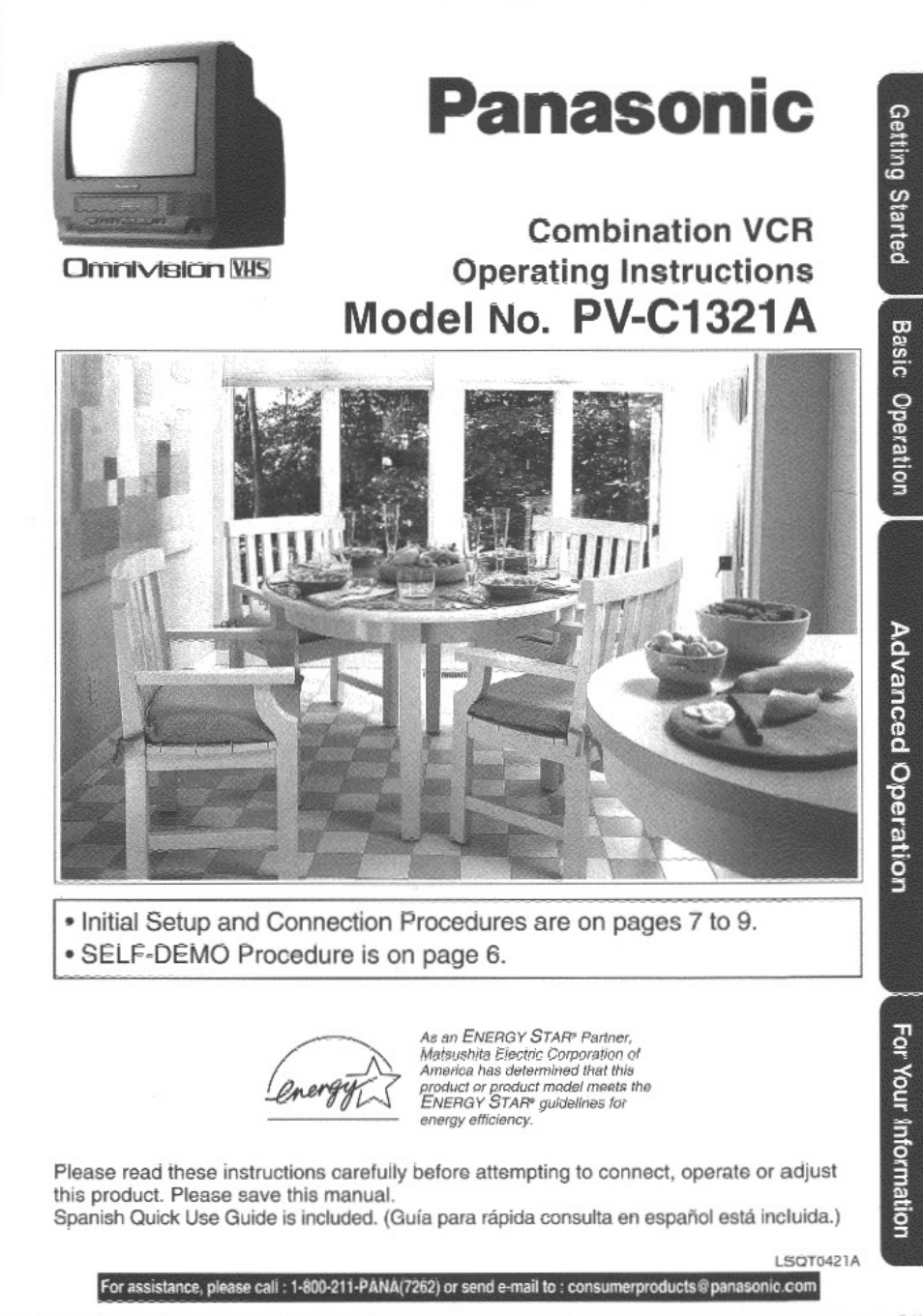 Panasonic PV-C1321A User Manual | 48 pages
