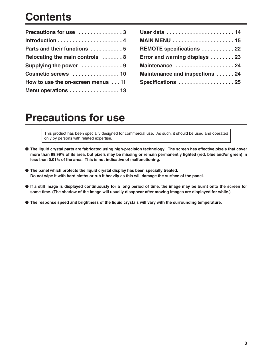 Panasonic BT-LH900P User Manual | Page 3 / 28