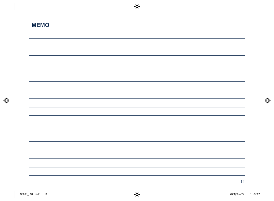 Panasonic ES3831 User Manual | Page 11 / 12