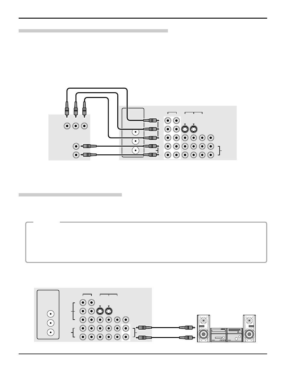 Cable connection, Amplifier connection (to audio amp), And p | Panasonic CT 30WX52 User Manual | Page 14 / 72